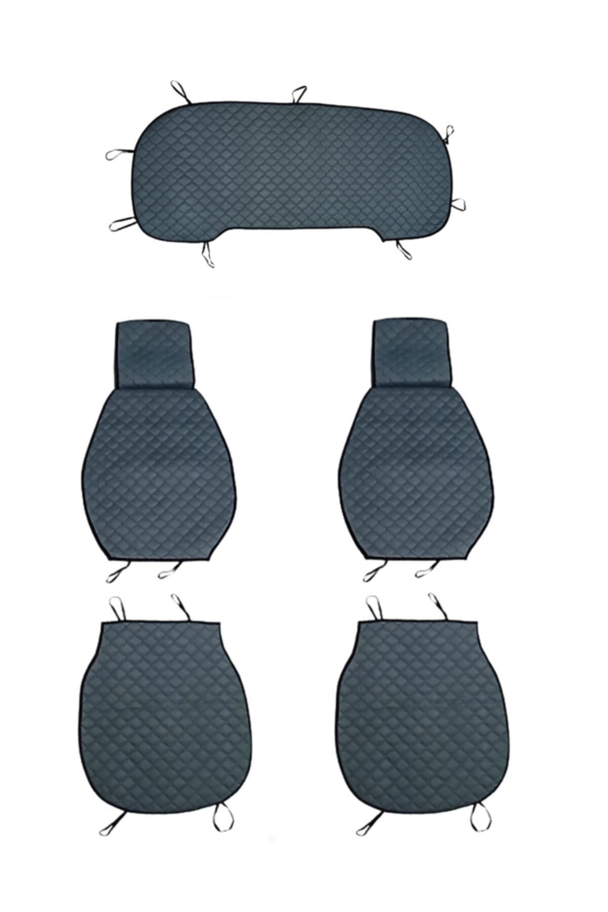 Tegin Volkswagen Golf 3 1991-1997 Ön Ve Arka Tay Tüyü Koltuk Minderi Gri Kapitone Desen