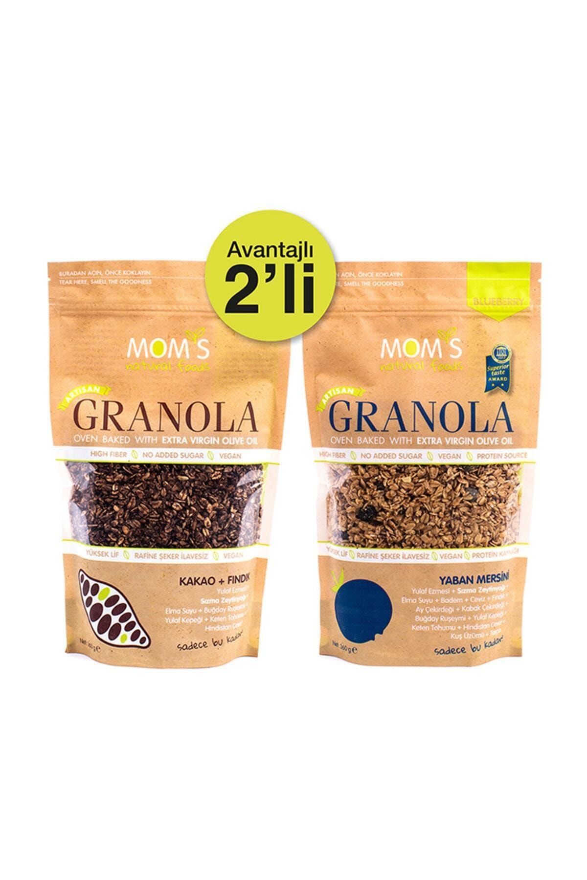 Mom's Natural Foods 2'Lİ GRANOLA - YABANMERSİN'İ 360 gr - KAKAO FINDIK 360 gr
