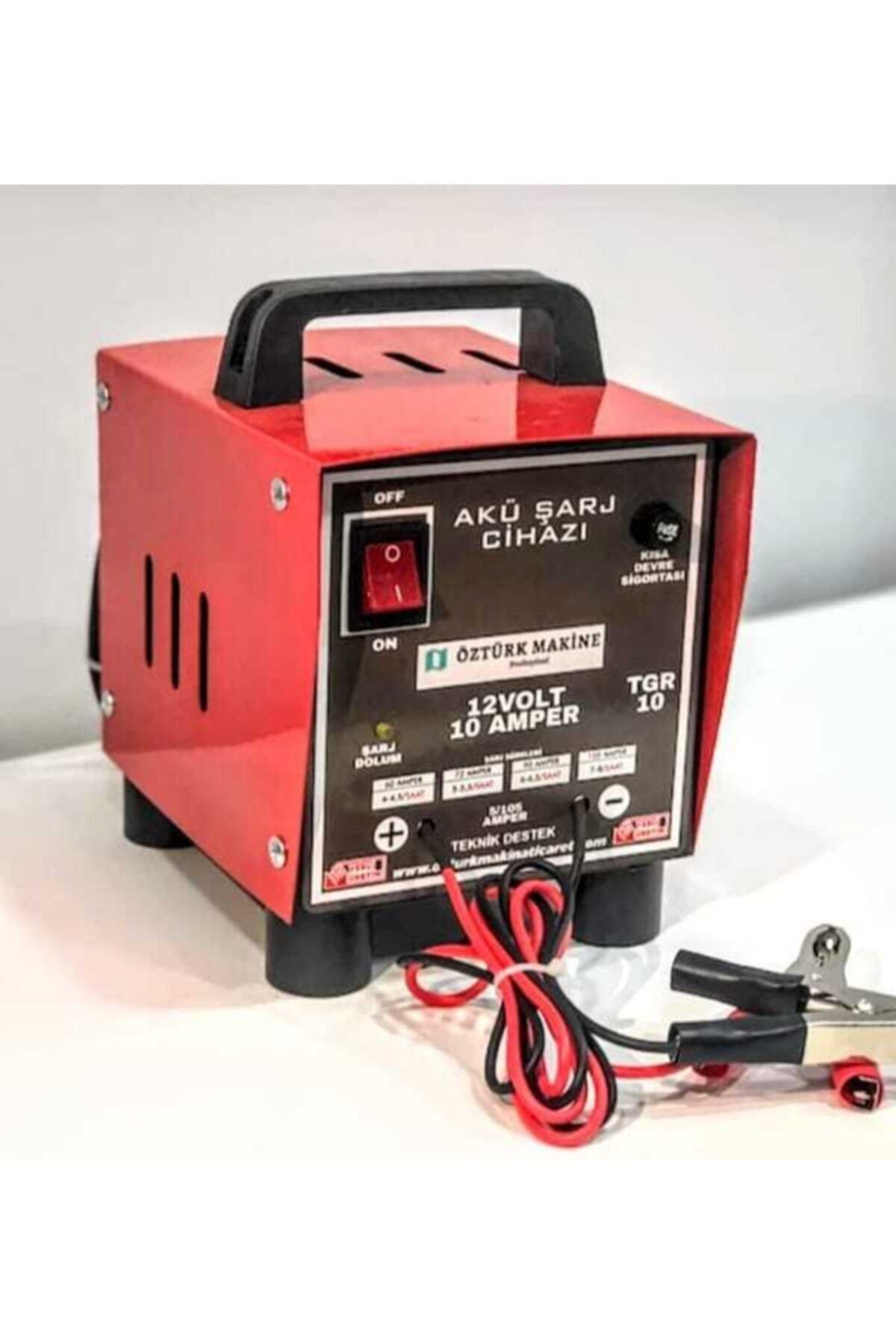 Öztürk Faturalı Garantili Lefs Akü Şarj Cihazı 12 V 10 Amper 105 Ampere Kadar Şarj Eder