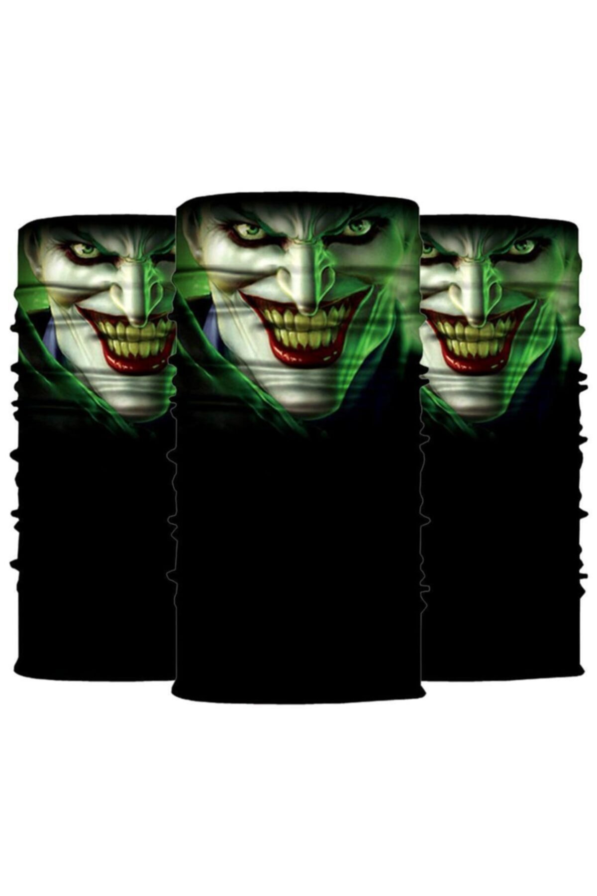 Knmaster Handsome Joker Buff Bandana Boyunluk Maske Saç Bandı 3'lü Paket