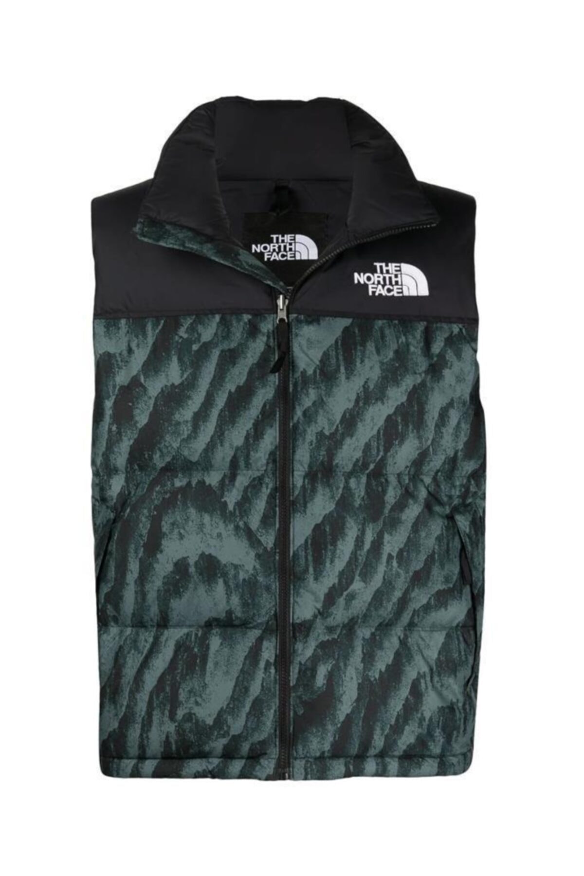THE NORTH FACE Nuptse Erkek Kaz Tüyü Yelek Yeşil/siyah