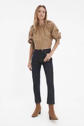 TRENDYOLMİLLA Mavi Yüksek Bel Slim Fit Jeans TWOAW22JE1315