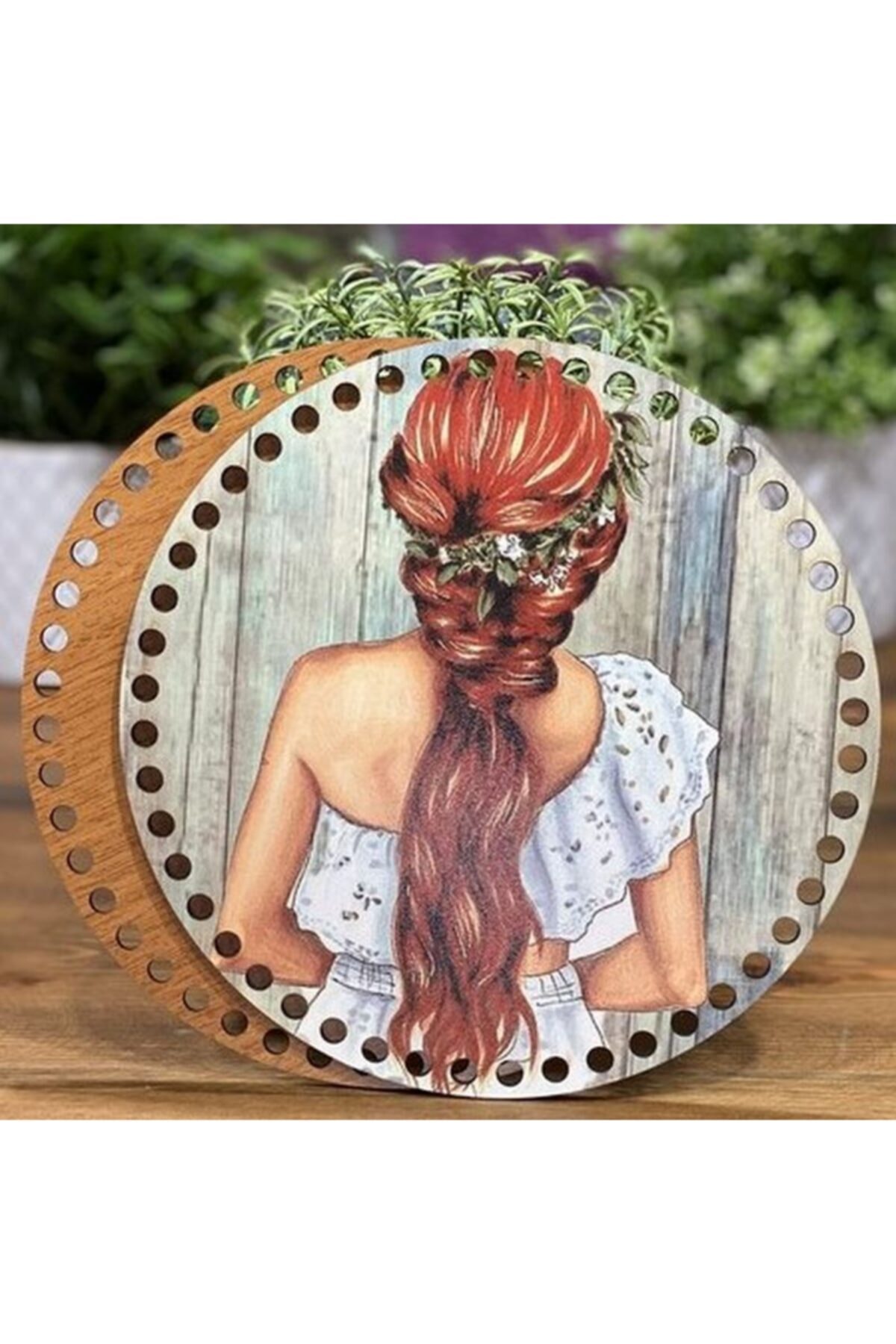 Diva İplik Diva Line Çanta Kenarı Ahşap Baskılı 2'li (çap: 20 Cm) Bck-24