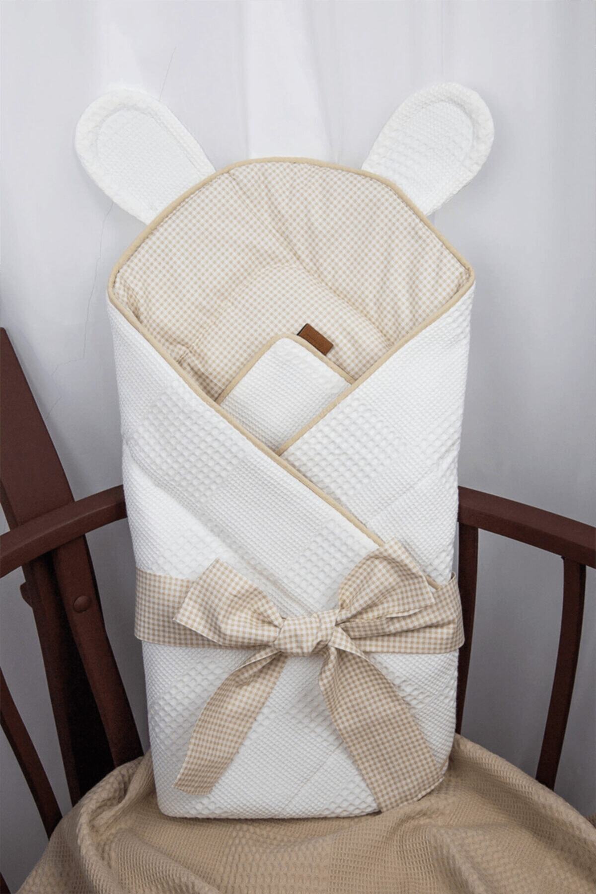 Babynest Kundak Pikeli Ve Pamuklu Ekoseli Model