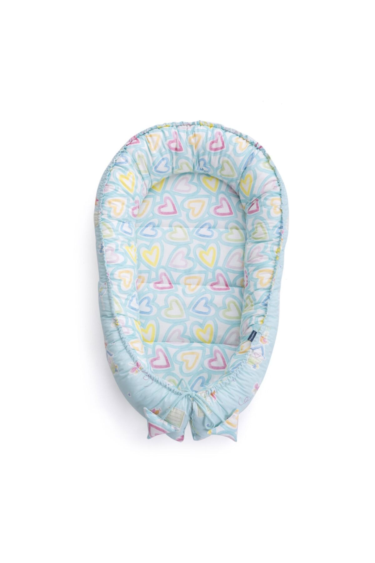 mayamila well. home Mayamila Babynest Bebek Uyku Seti %100 Pamuktan 95x60 Cm 3 Parça Turkuaz (oeko-tex Sertifikalı)