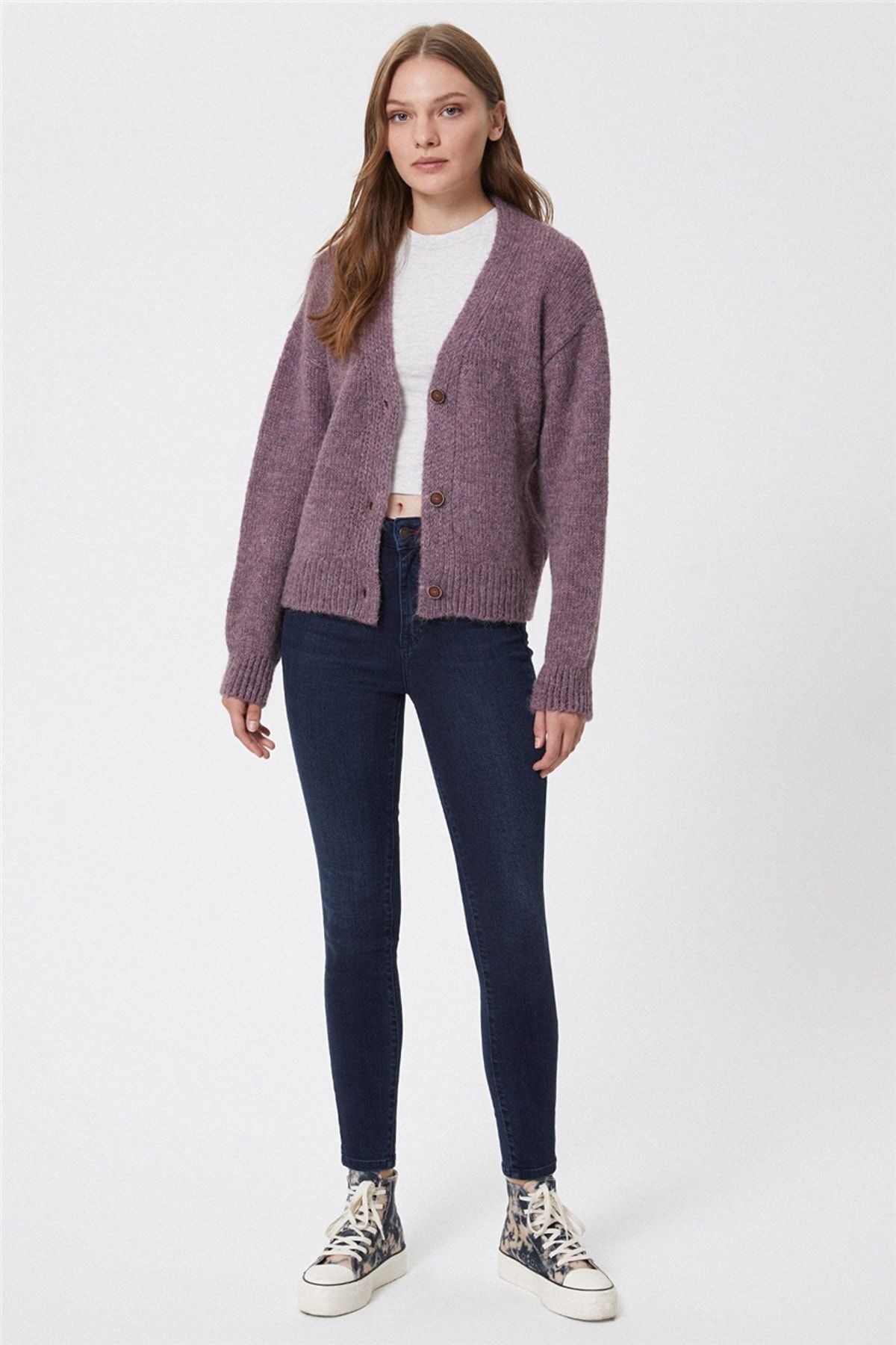 Lee Cooper Kadın Jaycee Skinny Highrise Fit Jean Pantolon Dual Dark 221 LCF 121005