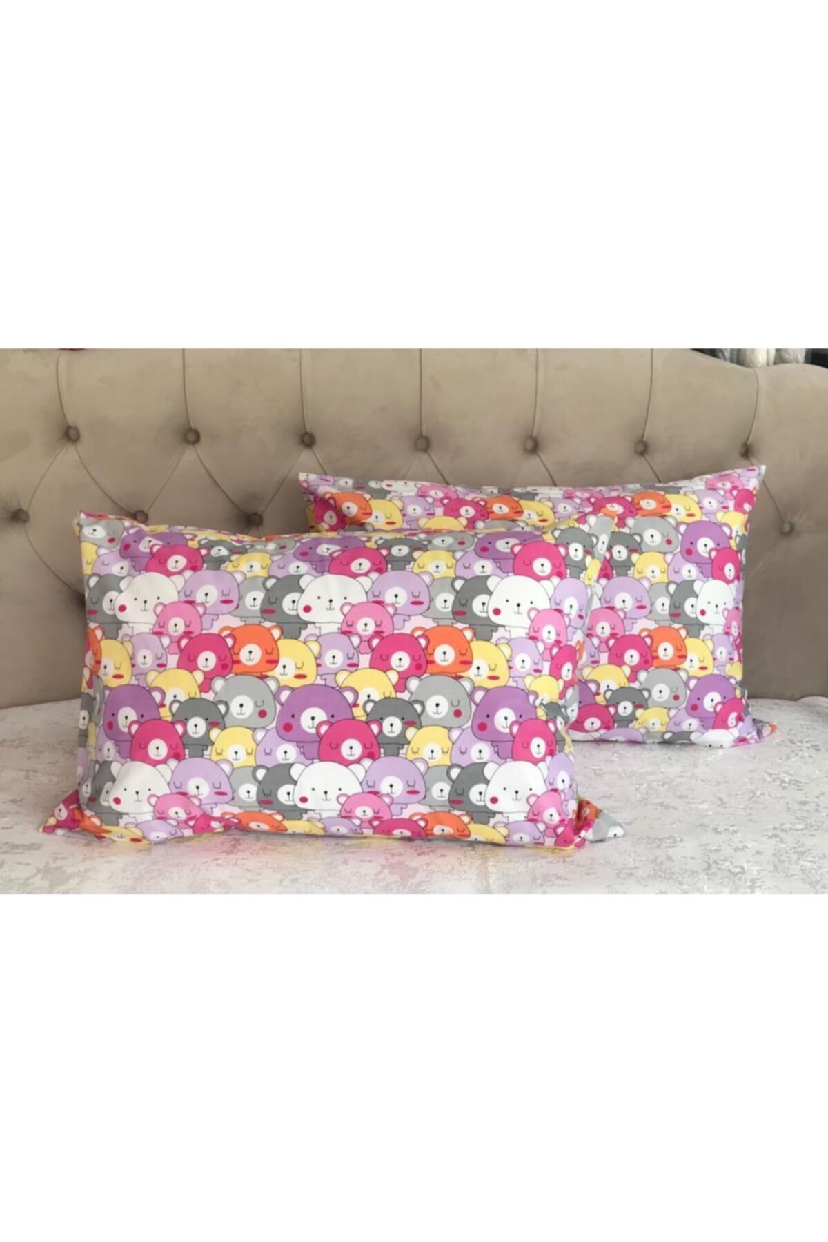 Çeyiz Bahçesi Ayıcık Bebek Yastık Kılıfı 35&45