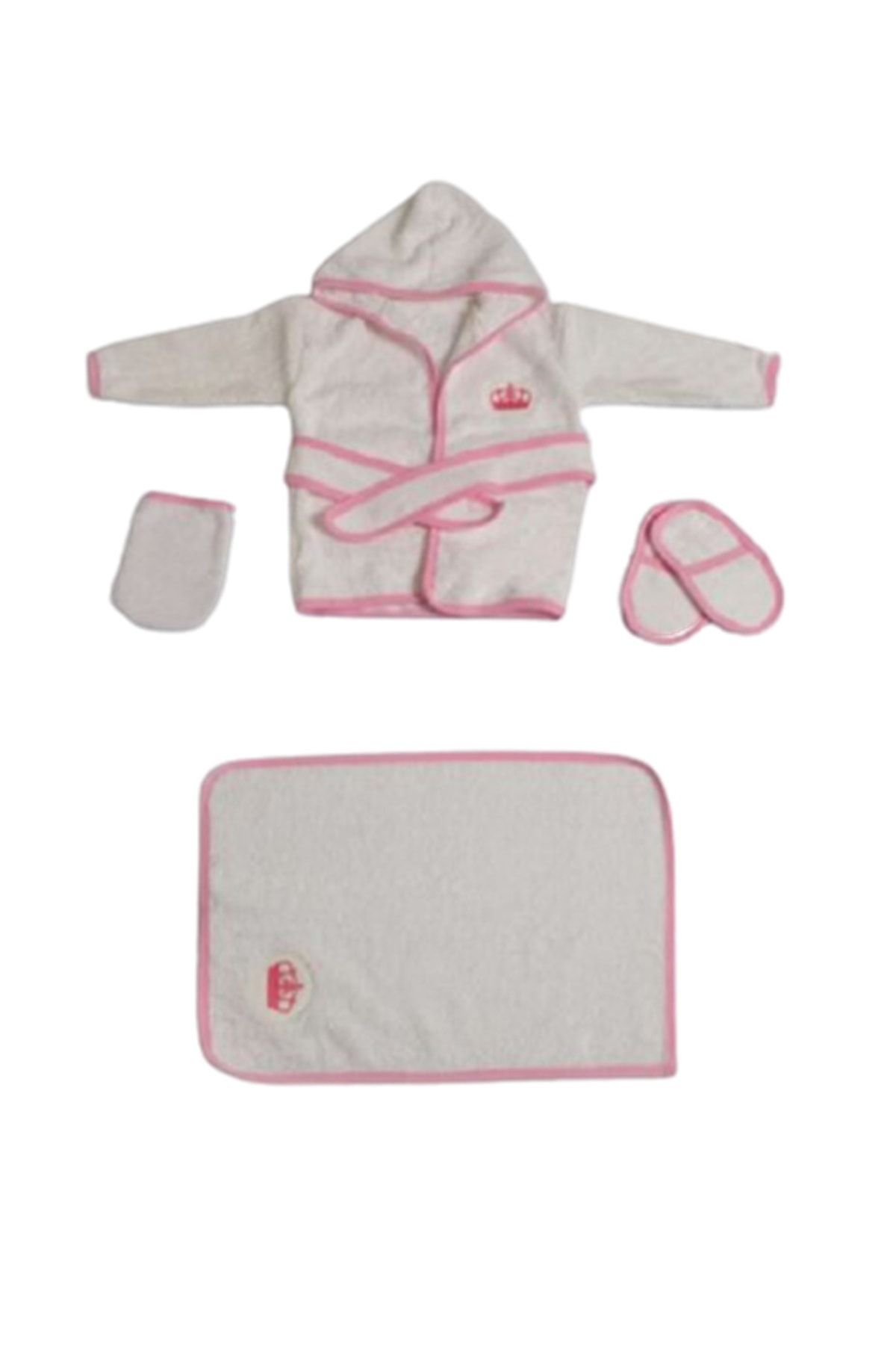 Le Love Kids Prenses Bebek Bornoz Takımı %100 Pamuk