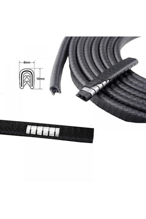 Oto Araç Kapı Koruma Fitili 5metre Parlak Siyah Renk Çarpma Çizilme Önleyici Fitil Image 0