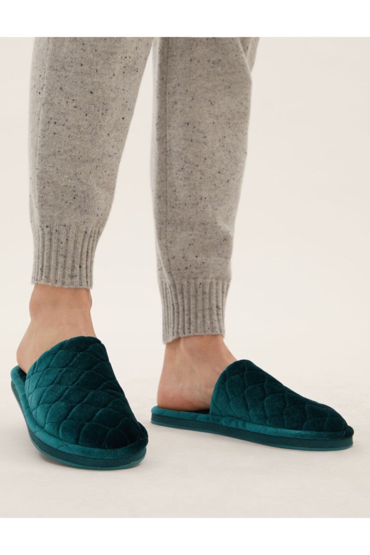 Marks & Spencer Kadife Kapitone Terlik