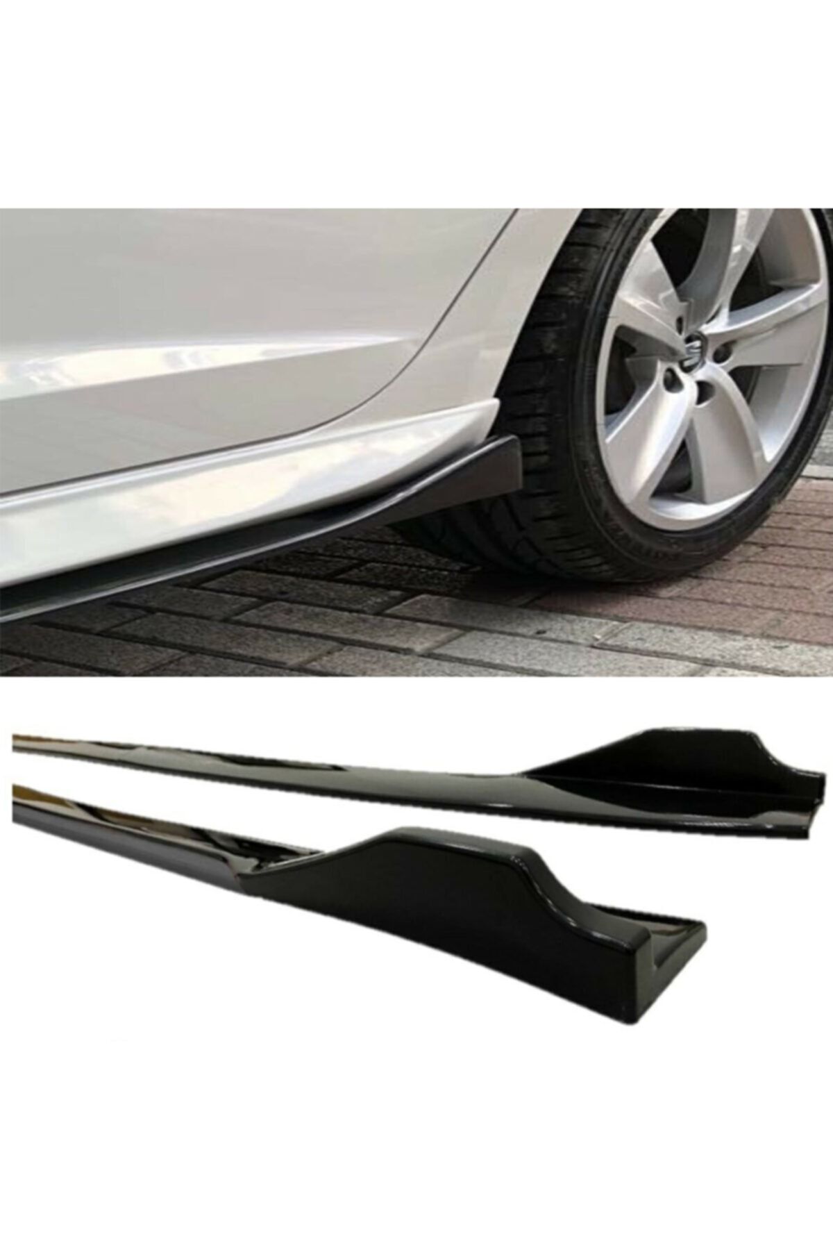 MKG Audi A7 2010-2014 F30 Kulaklı Model Yan Marşpiyel 2 Adet Piona Black