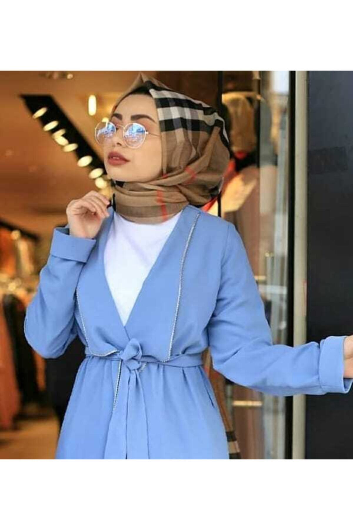Butik Paris Paris Eşarp Püsküllü Ekose Desenli Şal