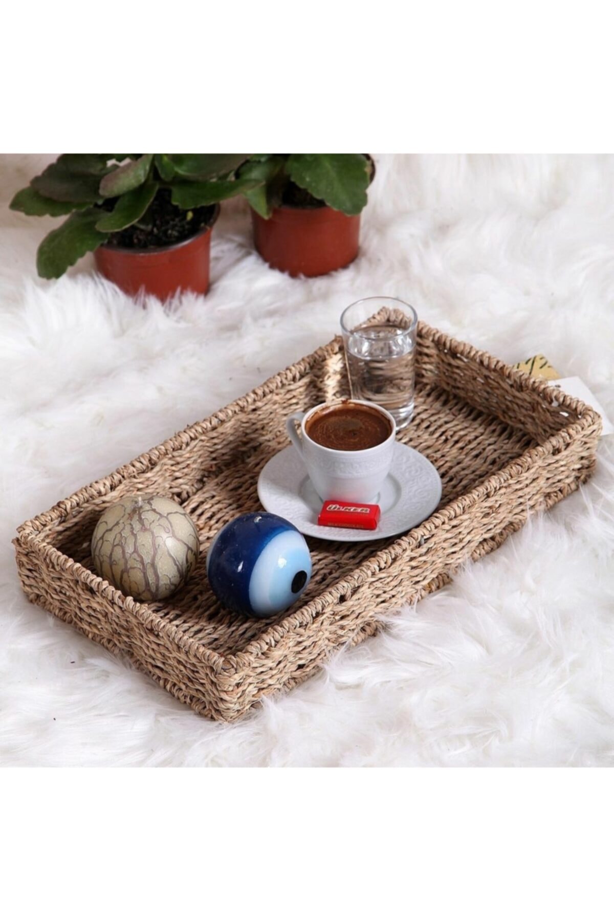 CasaLinda Hasır Sunum Tepsisi Romero