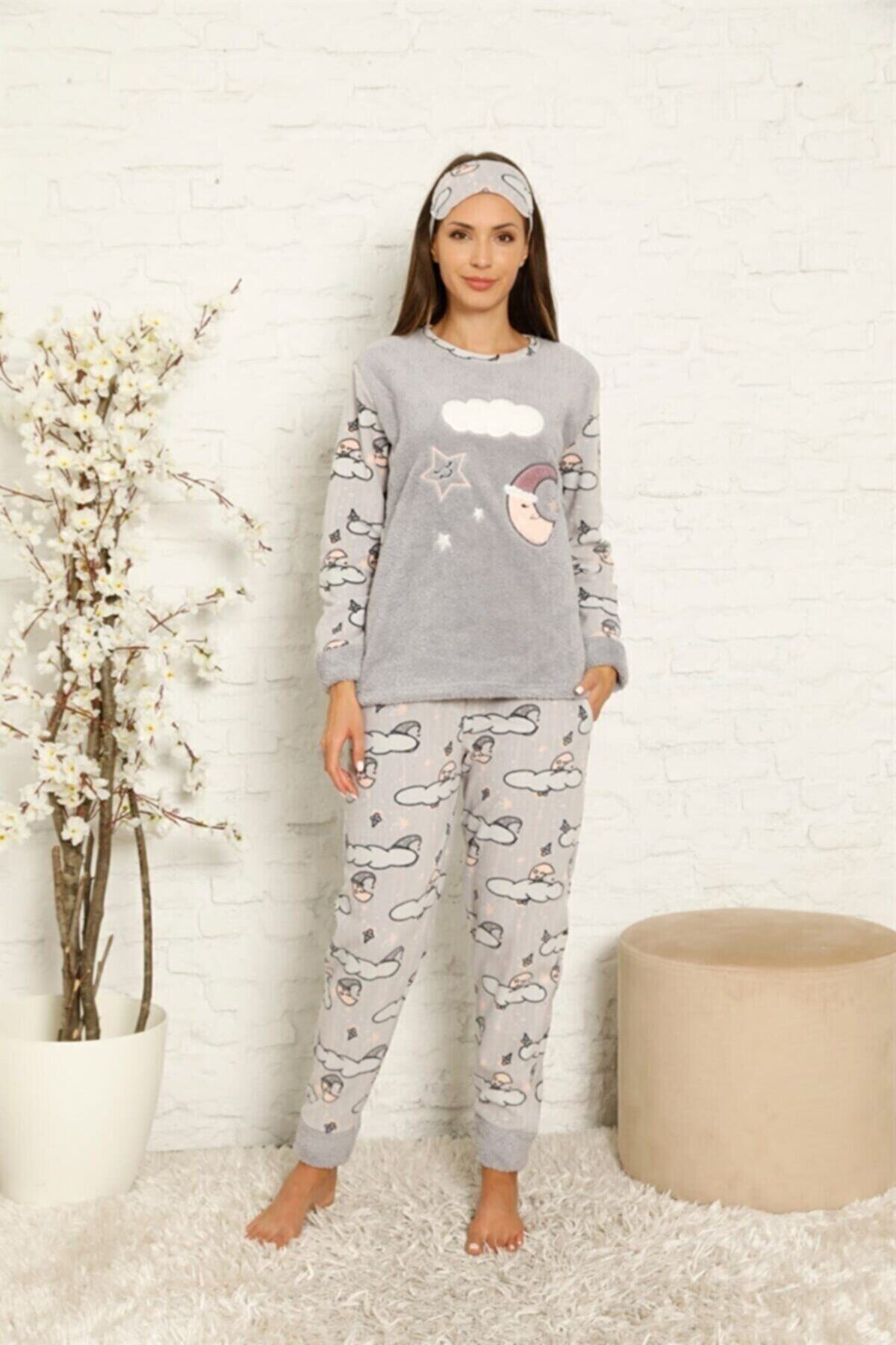 shopshop Kadın Well Soft Polar Peluş Pijama Takımı 20043