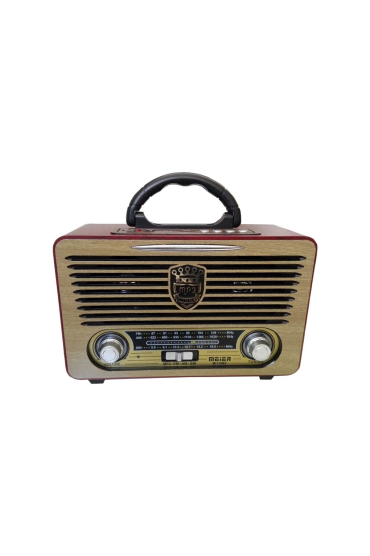 OZCMAX Meier M-115bt Usb/sd Bluetooth Şarjlı Nostaljik Radyo