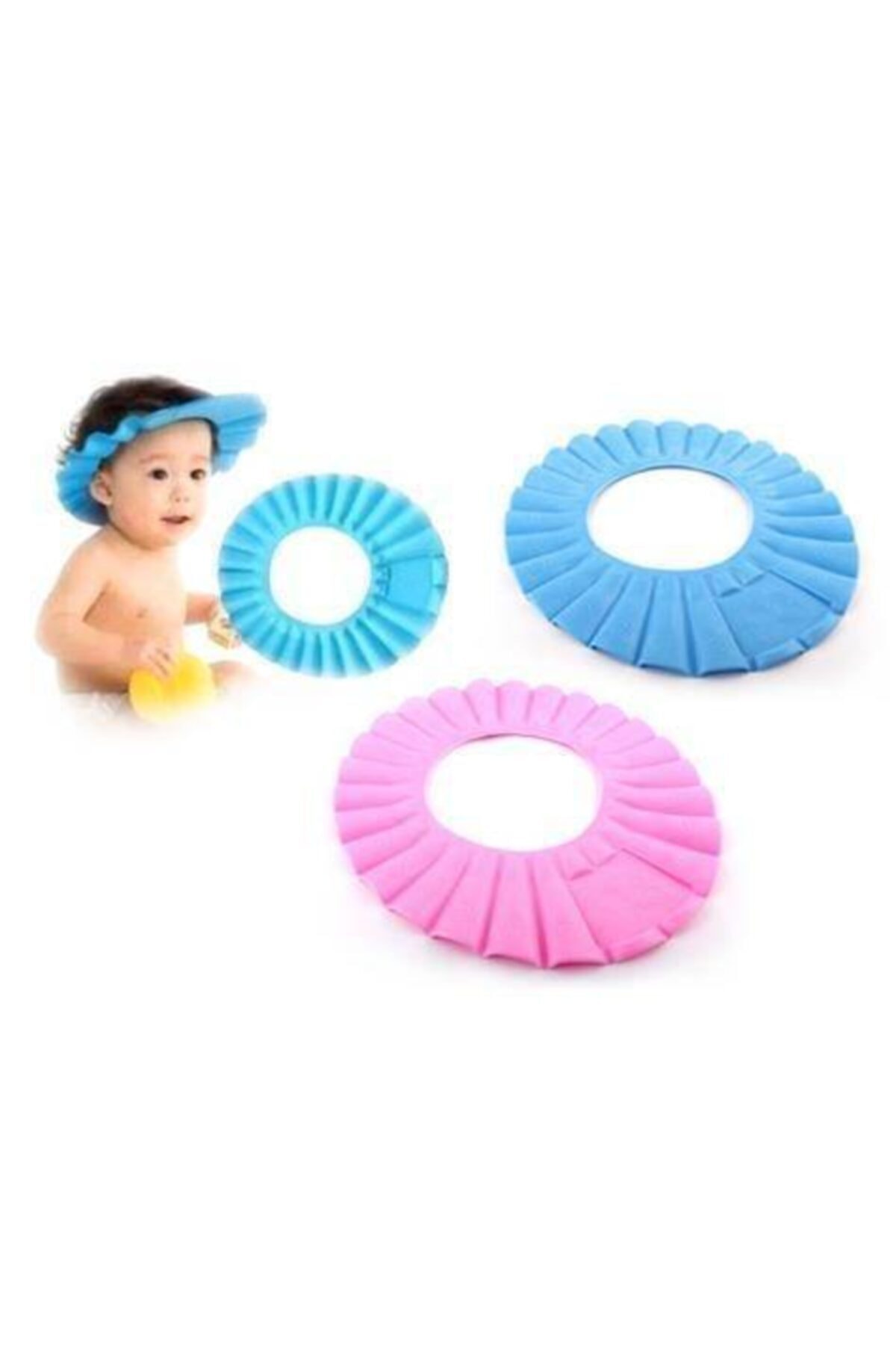 Go İthalat Bebek Banyo Şapkası Baby Mate - Pembe