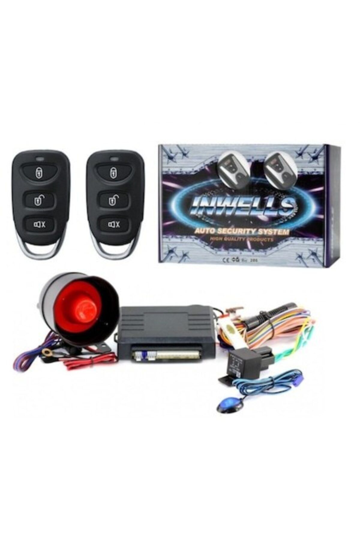 Inwells Uzaktan Kumandalı Oto Alarm Sistemi 12v Inw 3952