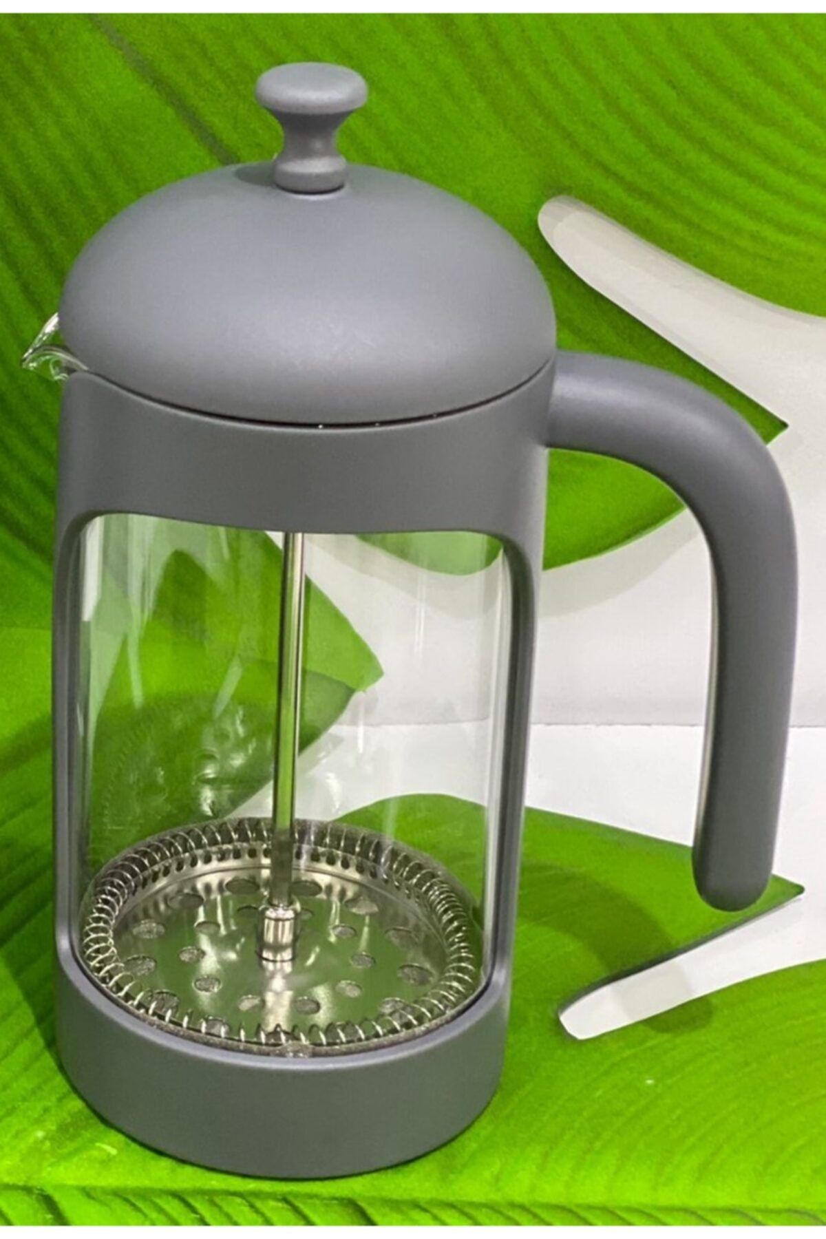 MorzaHome Cam Akrilik French Pres 600 Ml Yarım Kol