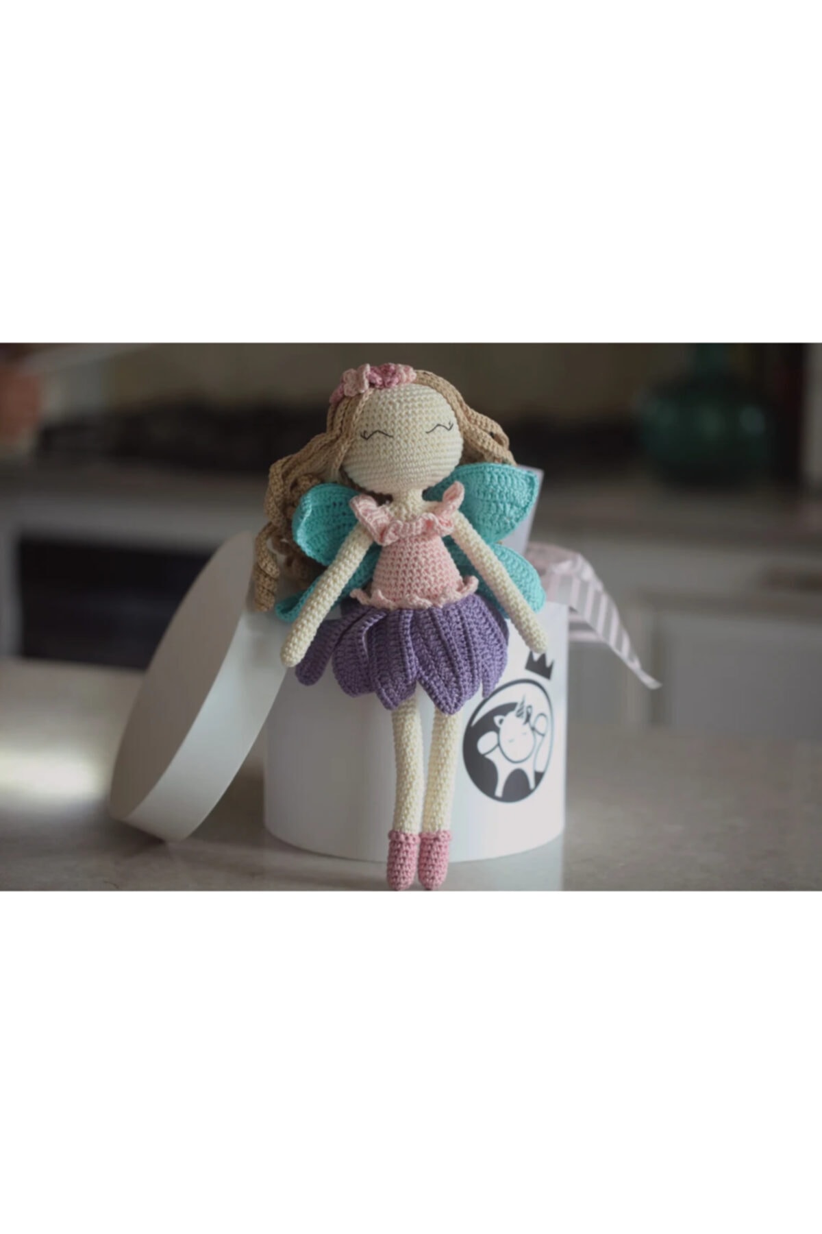 Fiyonka Peri Kızı Bebek Organik Amigurumi Oyuncak