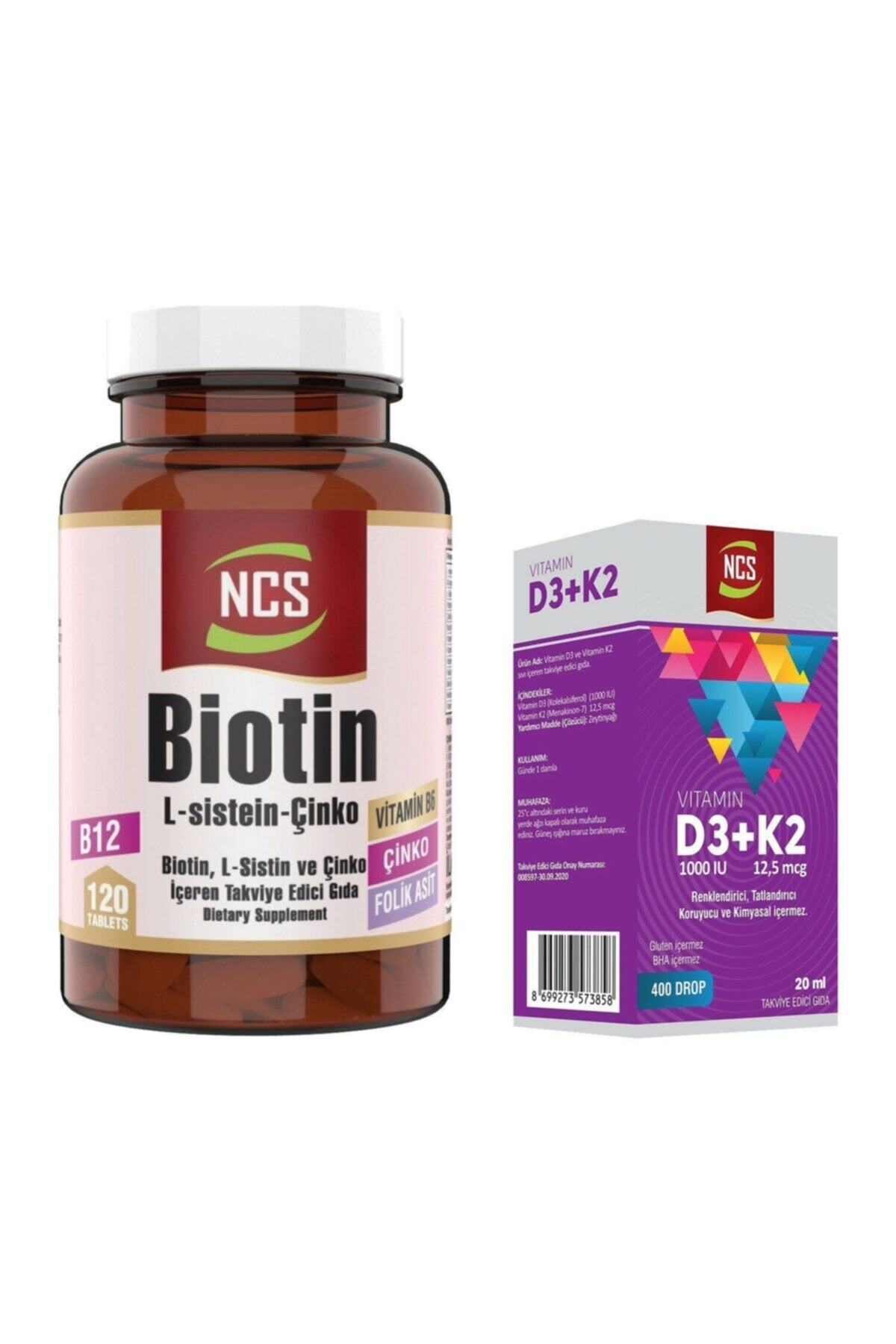 NCS Biotin Çinko Vitamin B 120 Tablet + Vitamin D3 K2 Damla