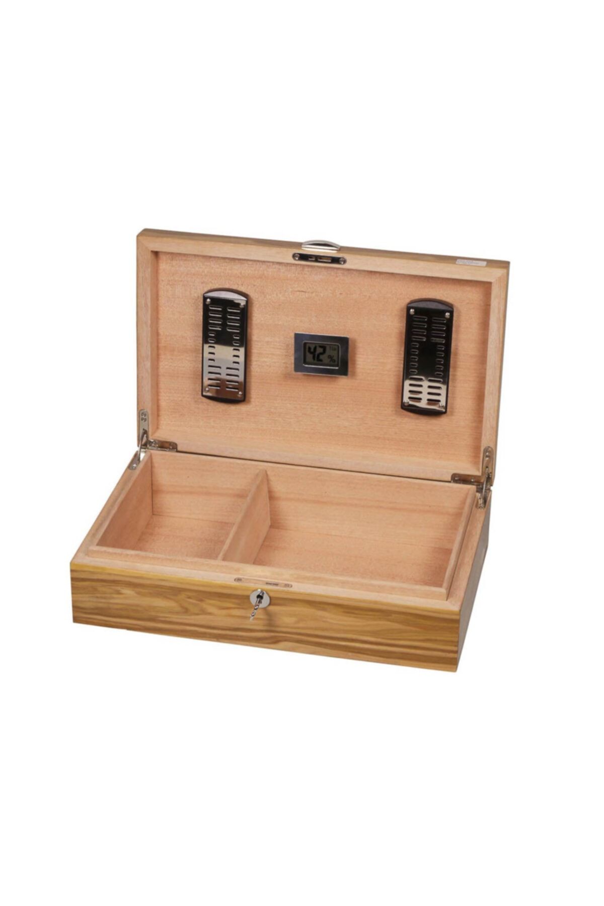 Hauser Humidor Sarı Ahşap Kaplama Puro Kutusu