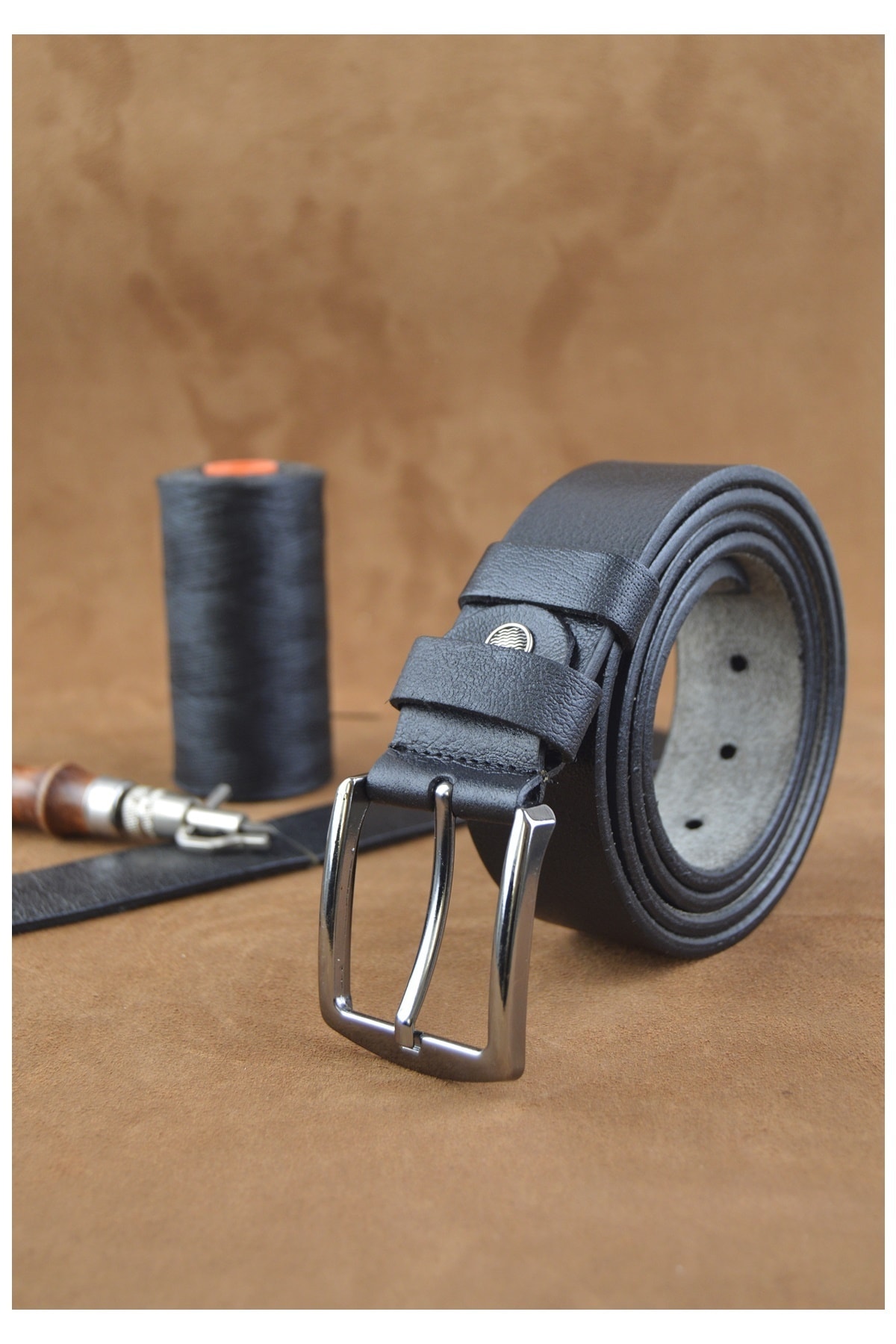 Lost Slope Erkek Hakiki Deri Uzun Ömürlü Kot Kemeri