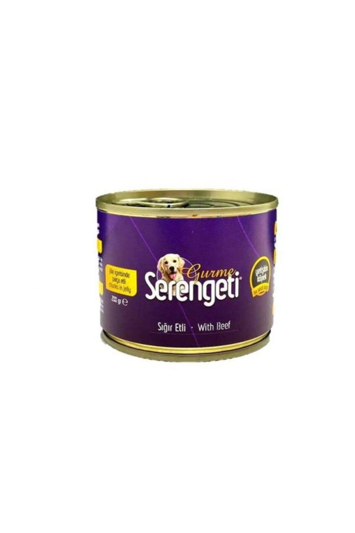 Serengeti Sığır P.etli Jöleli Yetişkin Köpek Yaş Maması 200 Gr 12 Li