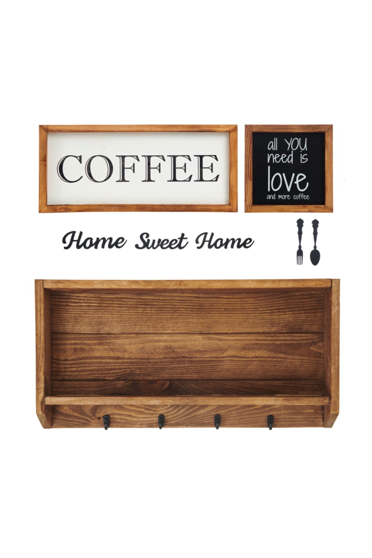 Retro Time Kitchen Tablo Raf Seti
