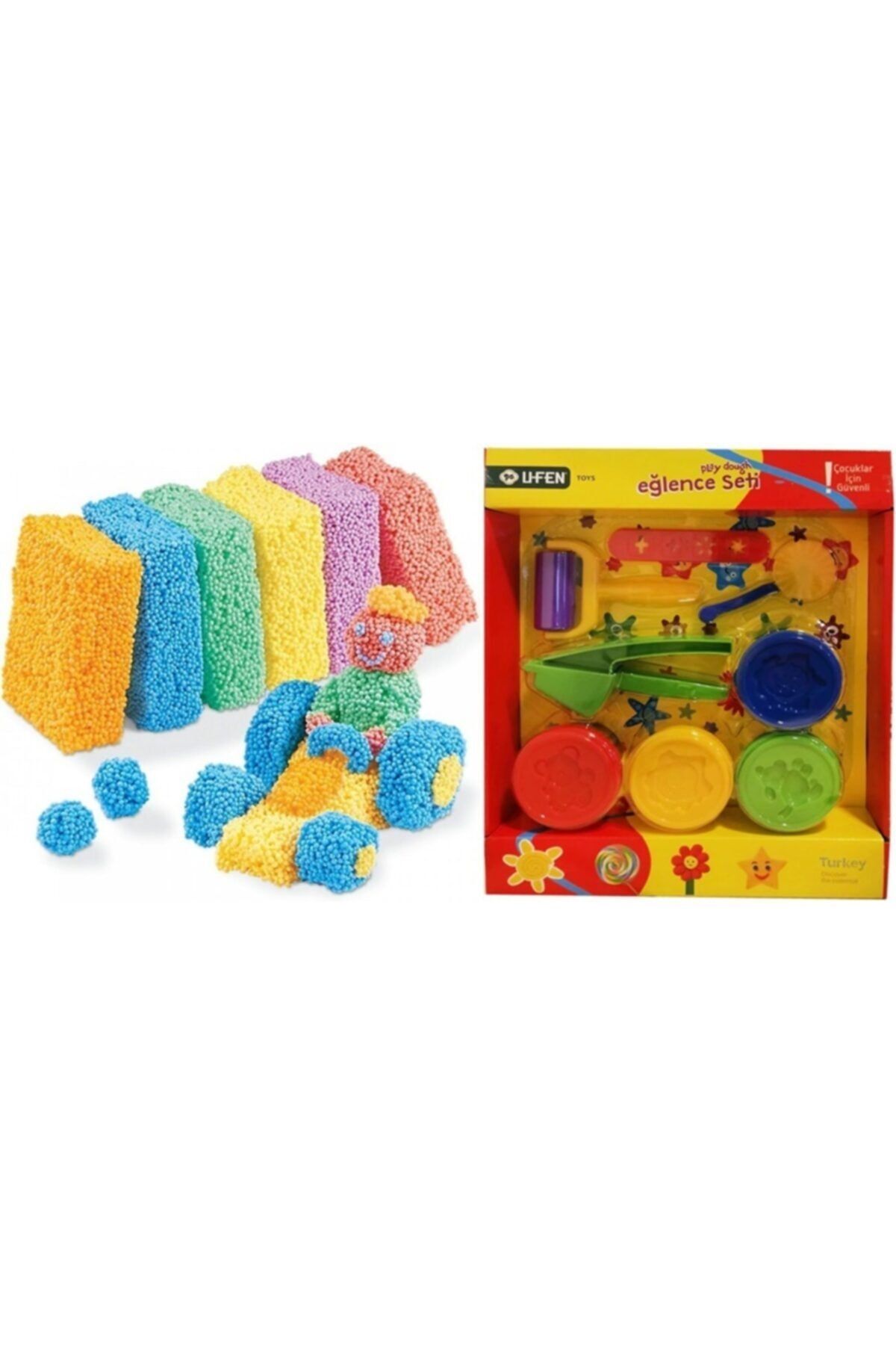 Mahi Max Bubu Modellino 6 Renk Kurumayan Köpük Oyun Hamuru & Oyun Hamuru Eğlence Seti