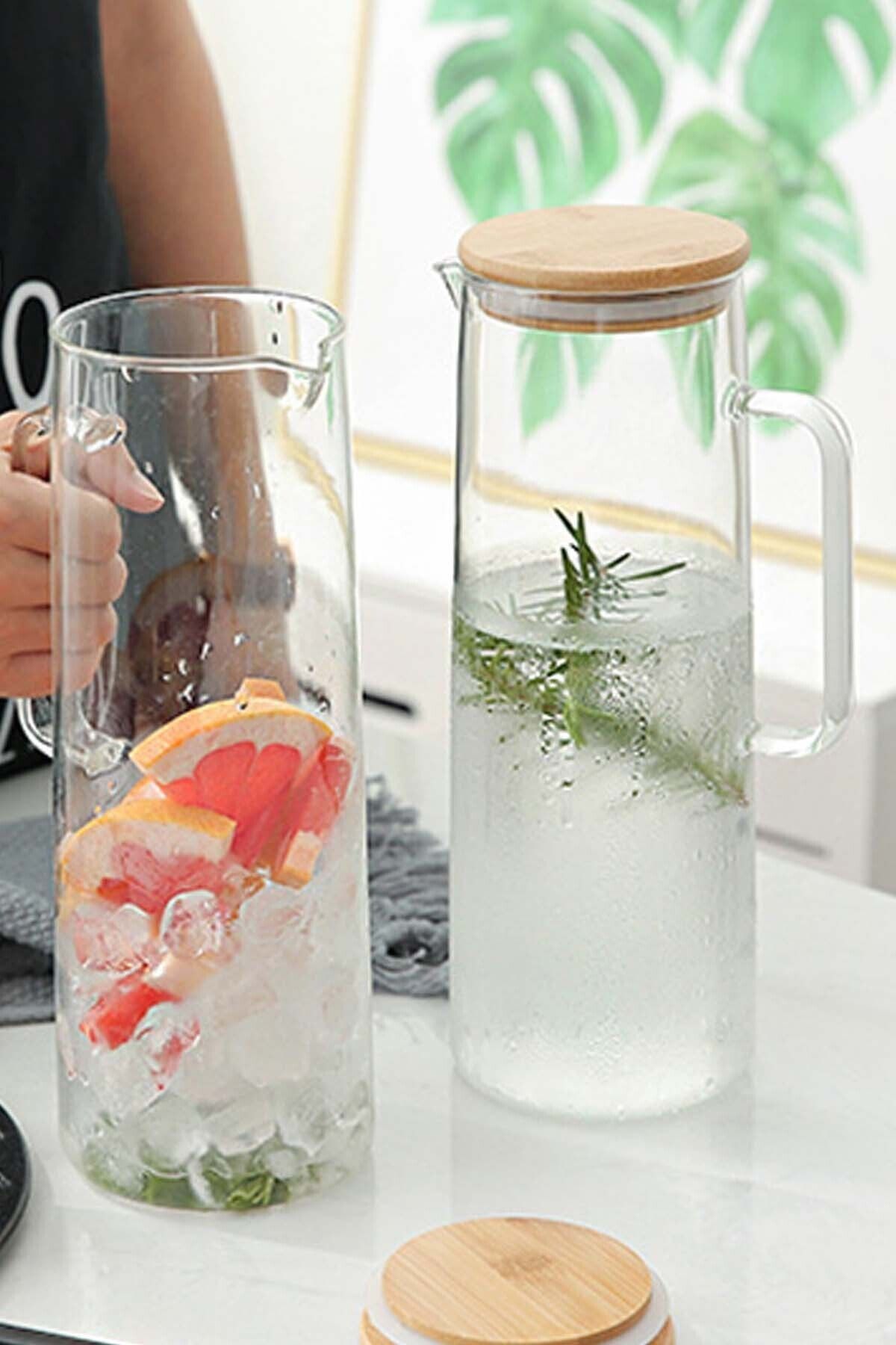 SepetçiBaba Carmen - Bambu Kapaklı Cam Yağlık Orta Boy 1000 Ml