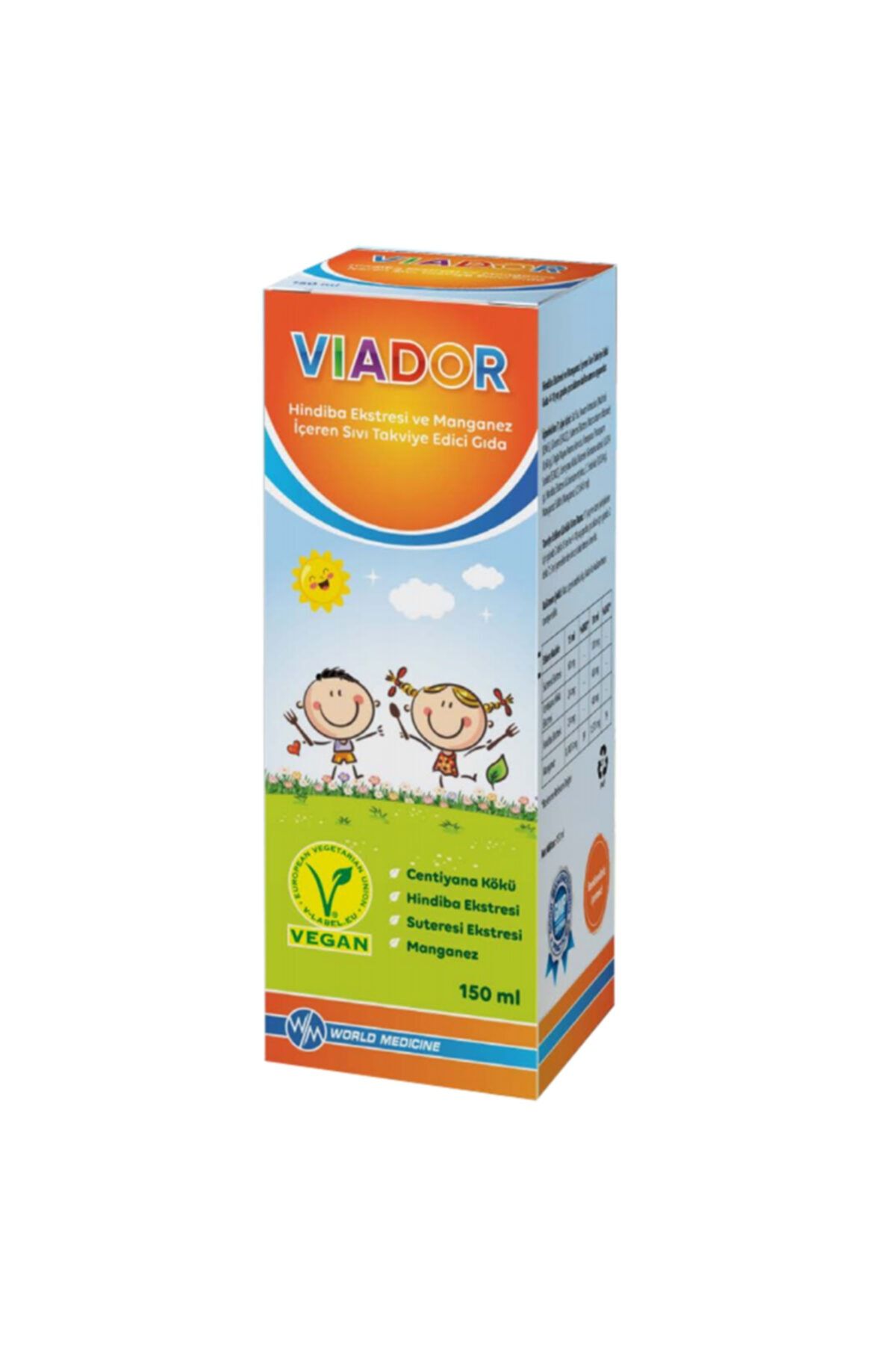 WORLD MEDICINE ILAC Viador Hindiba Ekstresi Ve Manganez Içeren Şurup 150 ml Viador Şurup