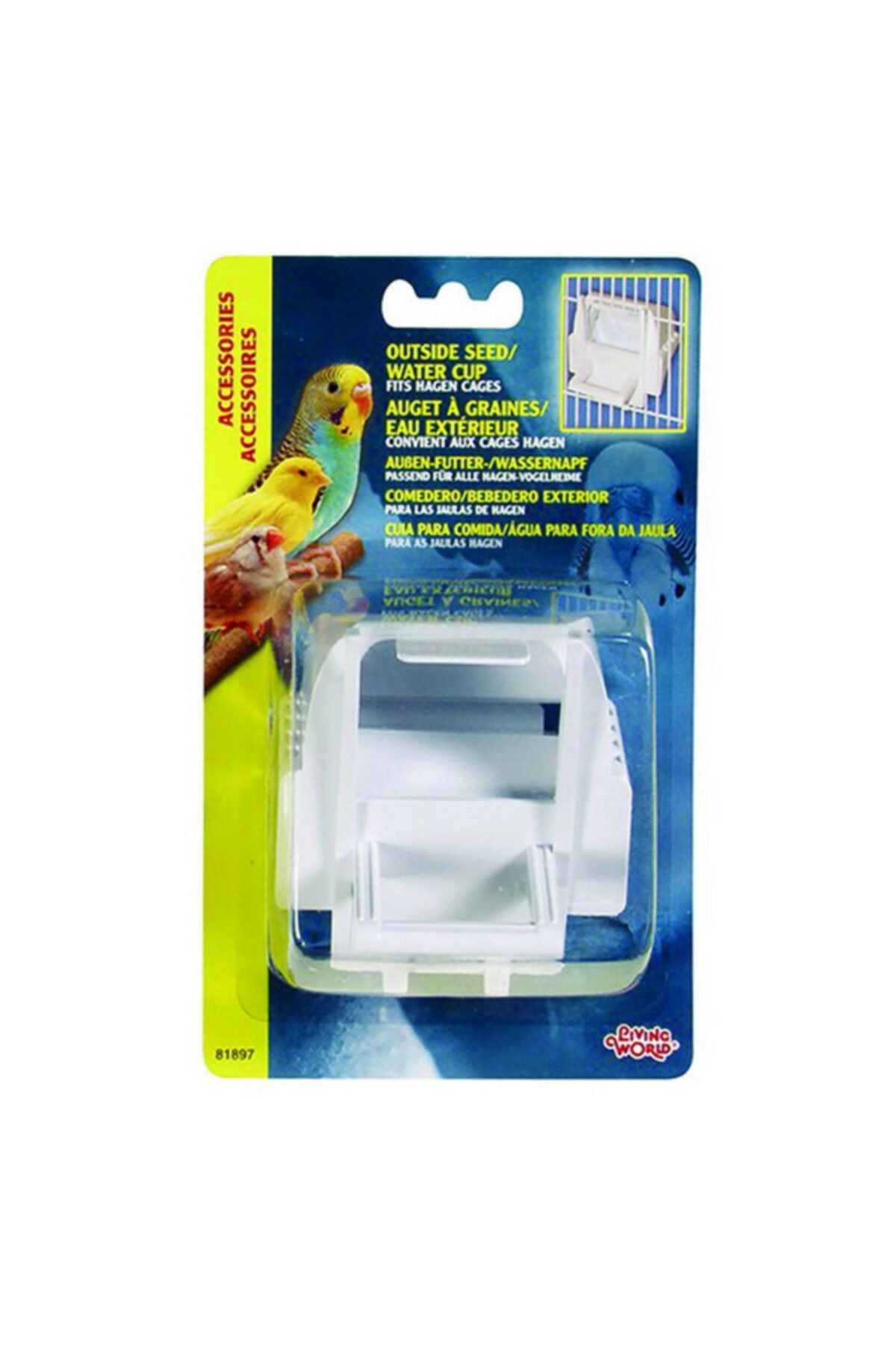Living World Plastik Kuş Yemi Kabı