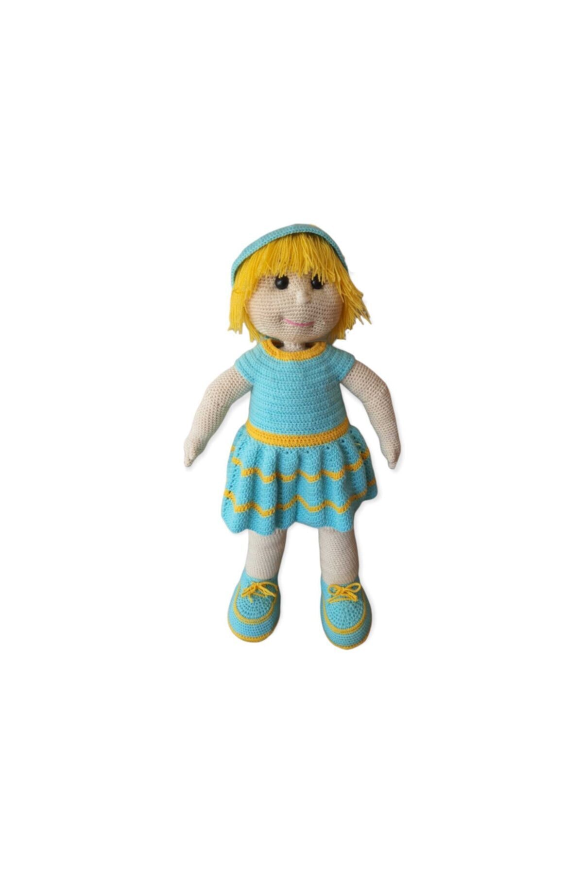 Feel & Art Büyük Boy Maviş Kız Amigurumi Organik Oyuncak