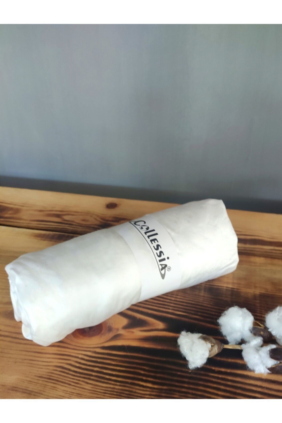 COLLESSİA %100 Pamuk Saten Tek Kişilik Lastikli Çarşaf (100x200 Cm)