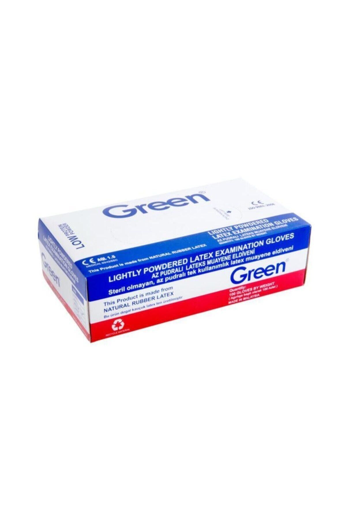 Green Lateks Pudralı Eldiven Medıum 100 Adet