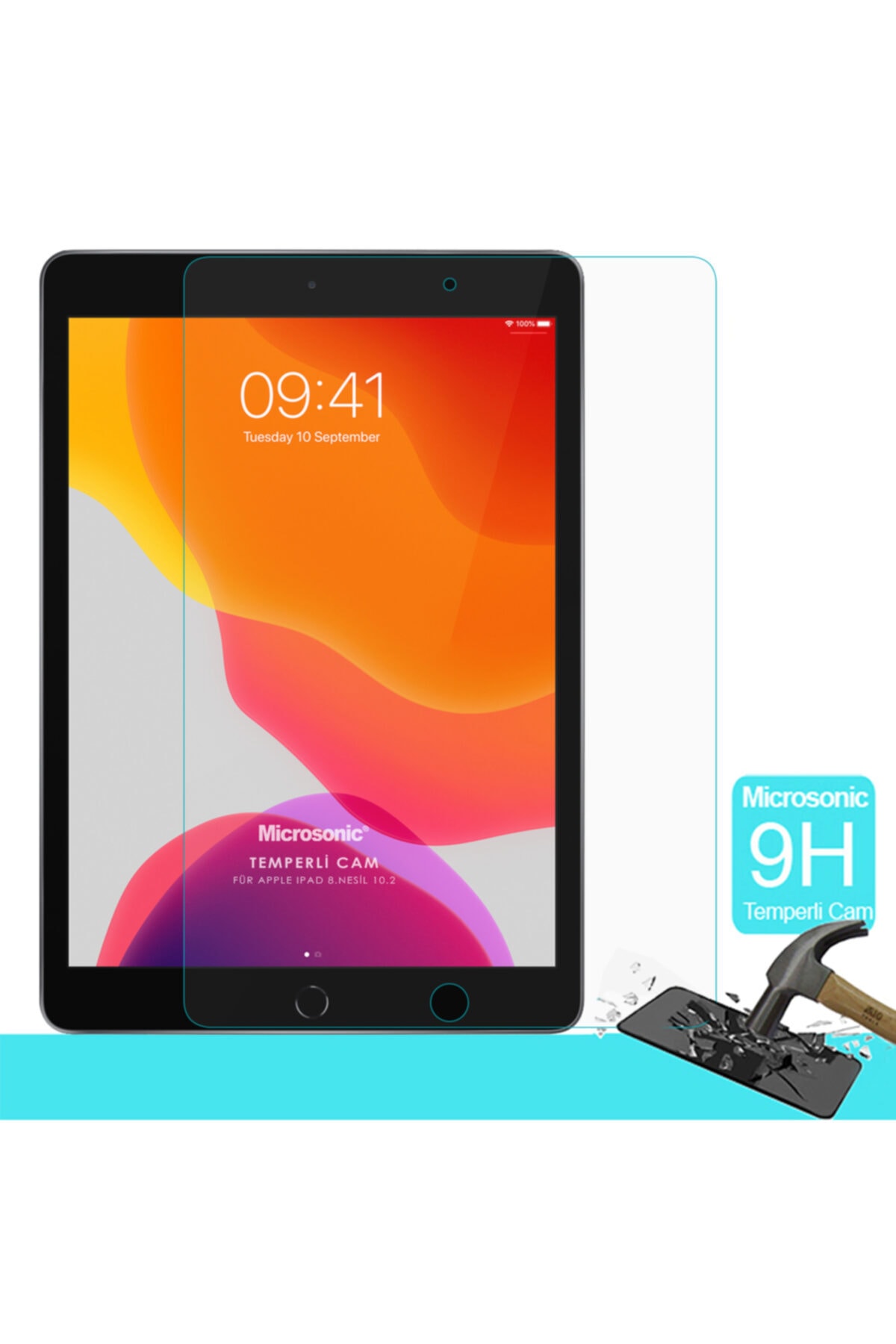 Microsonic Ipad 10.2'' 9. Nesil (a2602-a2604-a2603-a2605) Tempered Glass Cam Ekran Koruyucu