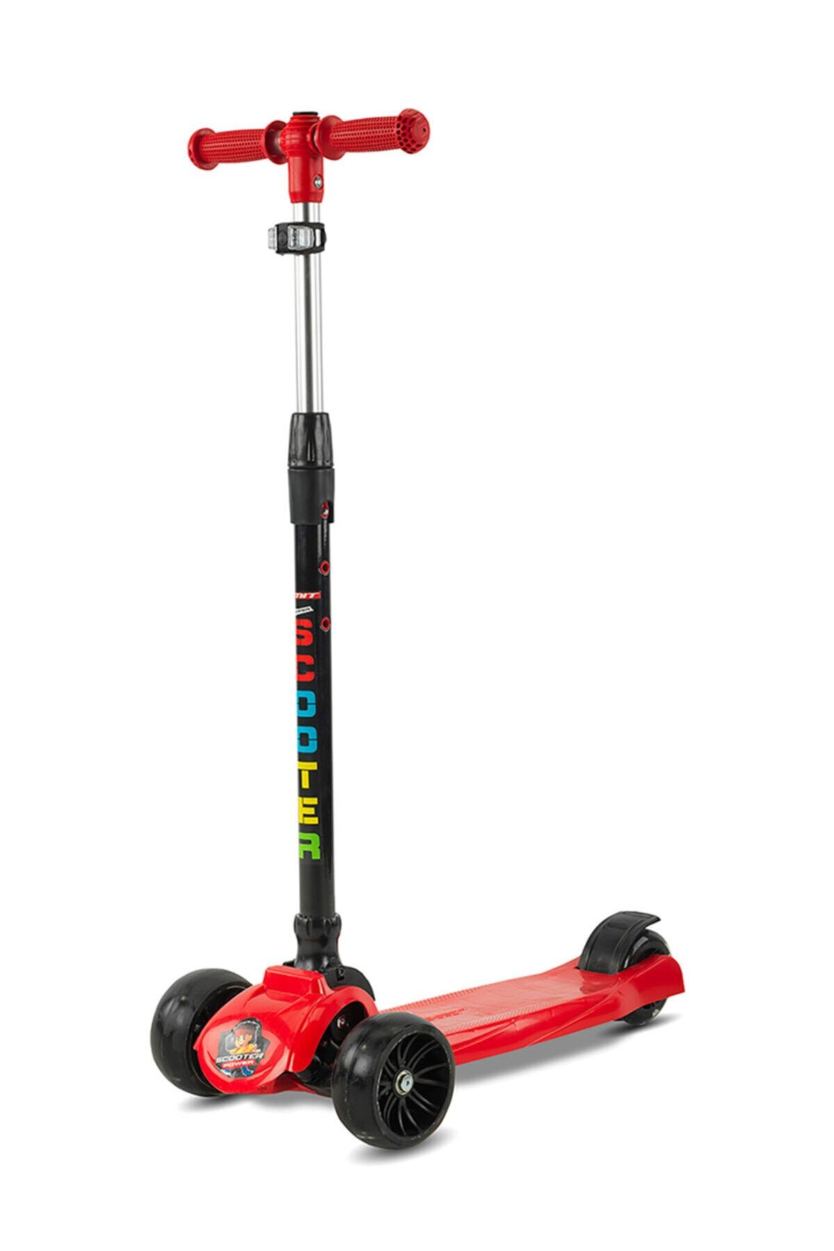 BabyHope Jy-h02 Işıklı Power Scooter Kırmızı