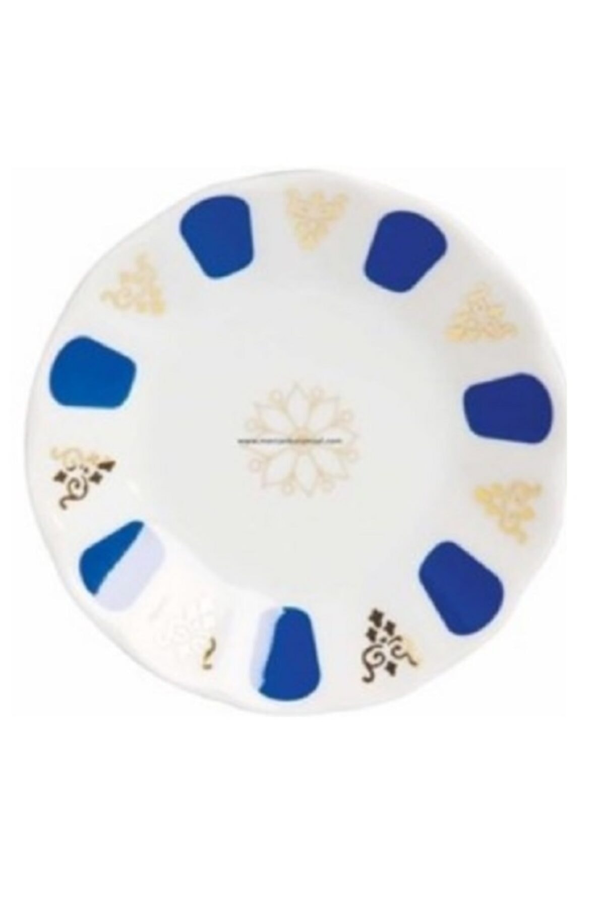 Porland 127912 Porselen Mavi Acem Çay Tabağı 6 Lı