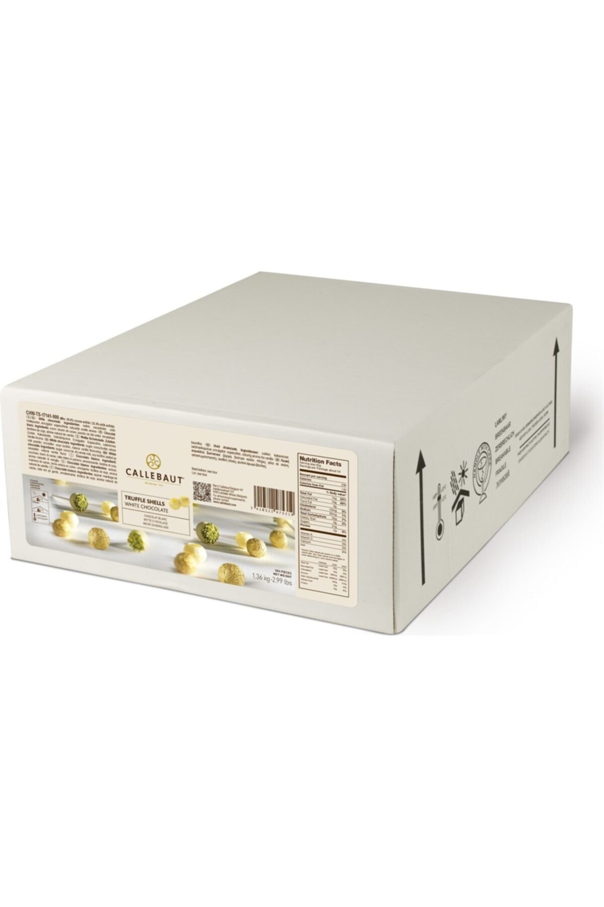 Callebaut Trüf Oluklu Beyaz Bilyeler 1.36 Kg