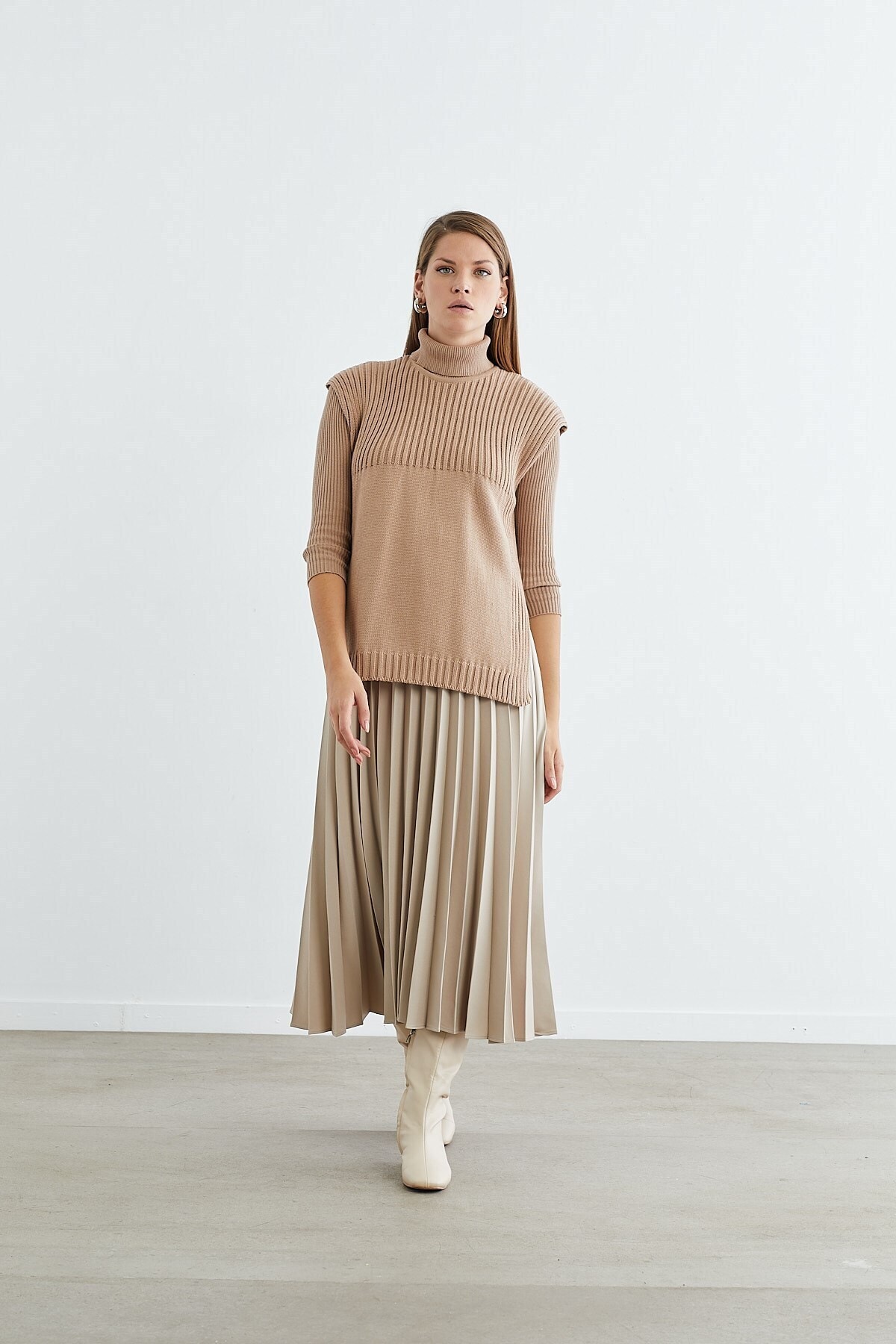 NİQOZZA TRİKO Alioth Triko Süveter Bej