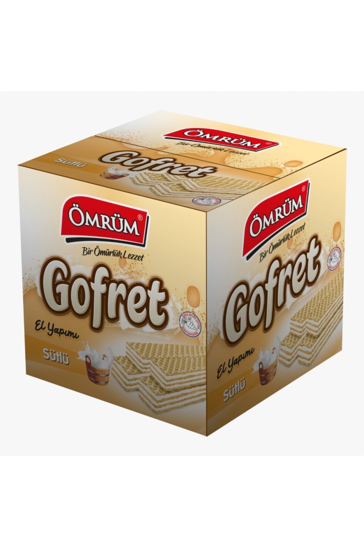 ÖMRÜM GOFRET Sütlü 1100 gr Pancar Şekerinden
