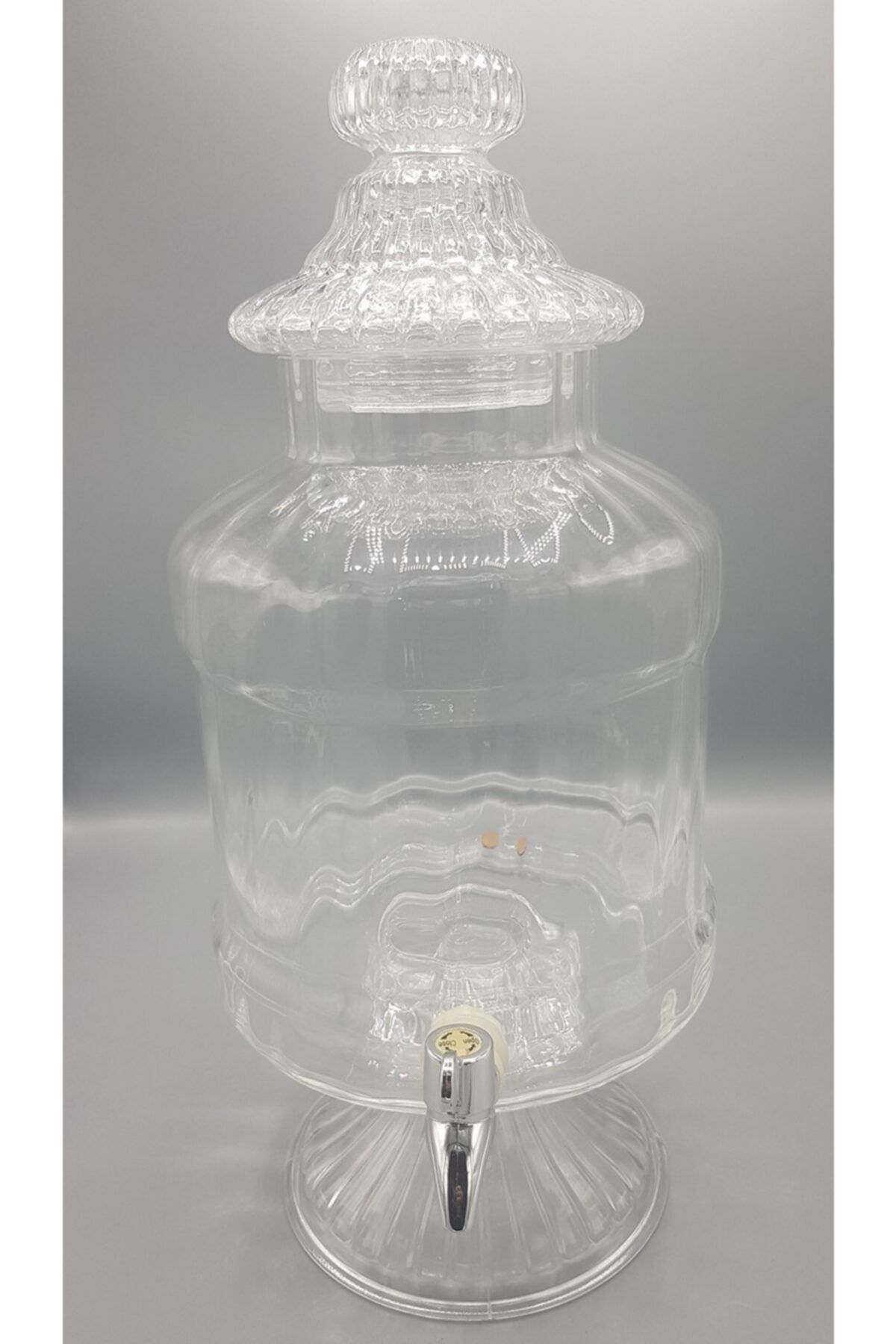 Morza Ayaklı Lüx Cam Musluklu Limonatalık Sebil 5 Litre Çap :20cm Yuk:47cm