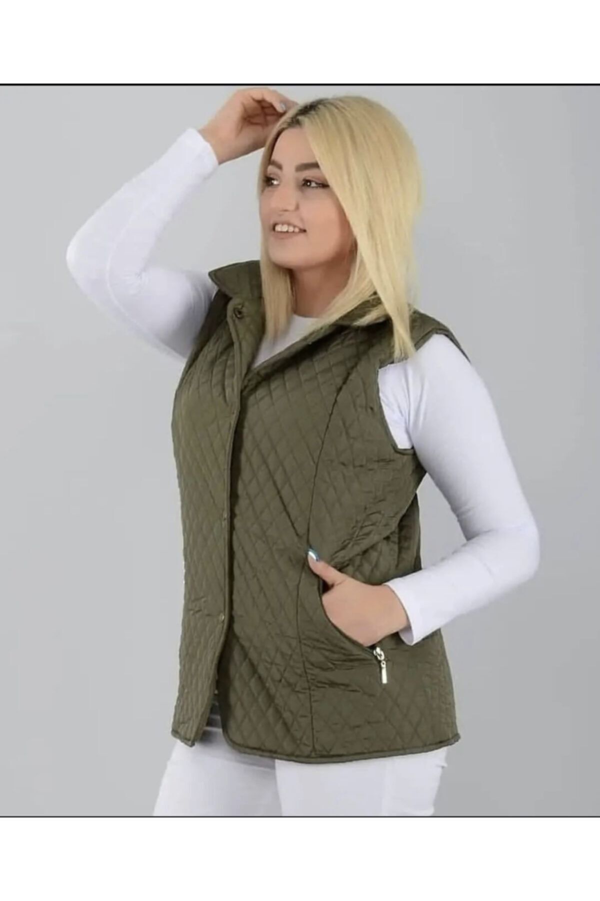 YMNEYL Collections Kapitone Büyük Beden Kadın Yelek Yeni Sezon