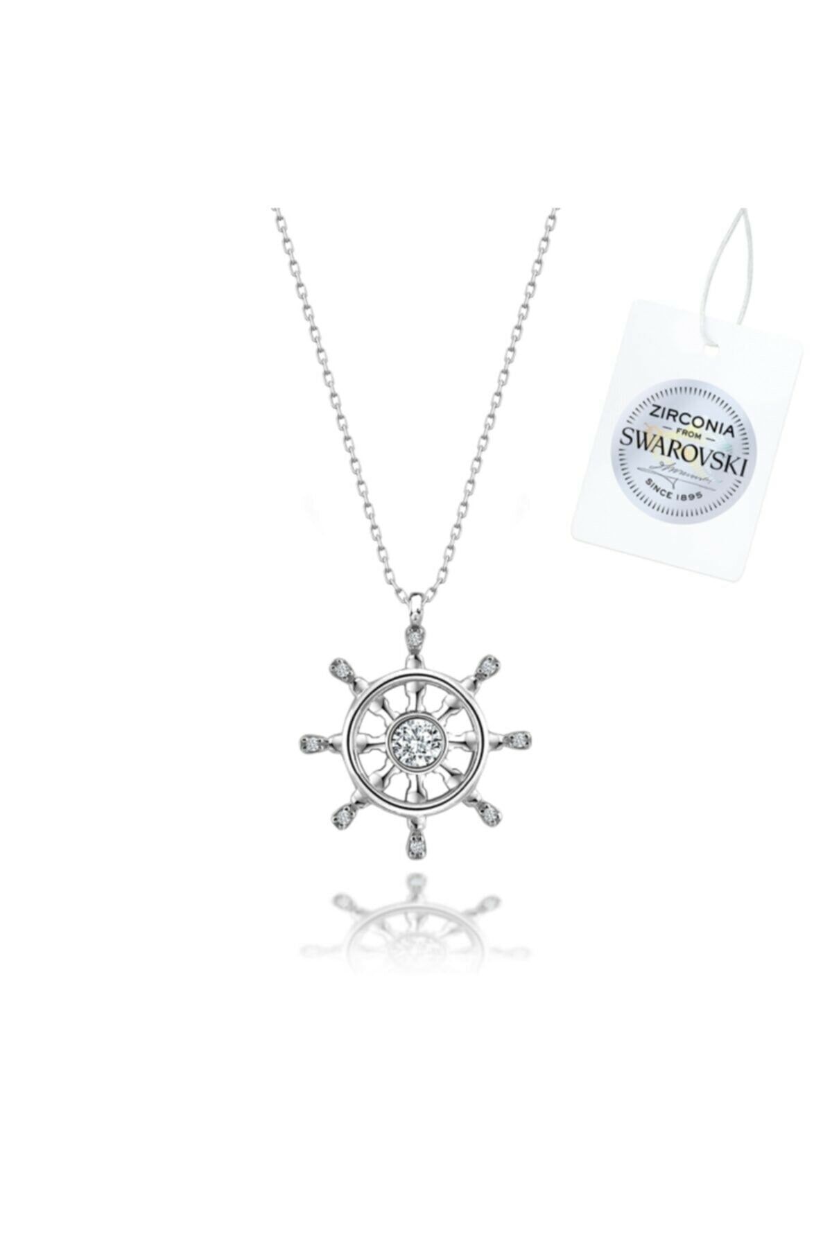 Swarovski Zirconia Taşlı Dümen Kolye