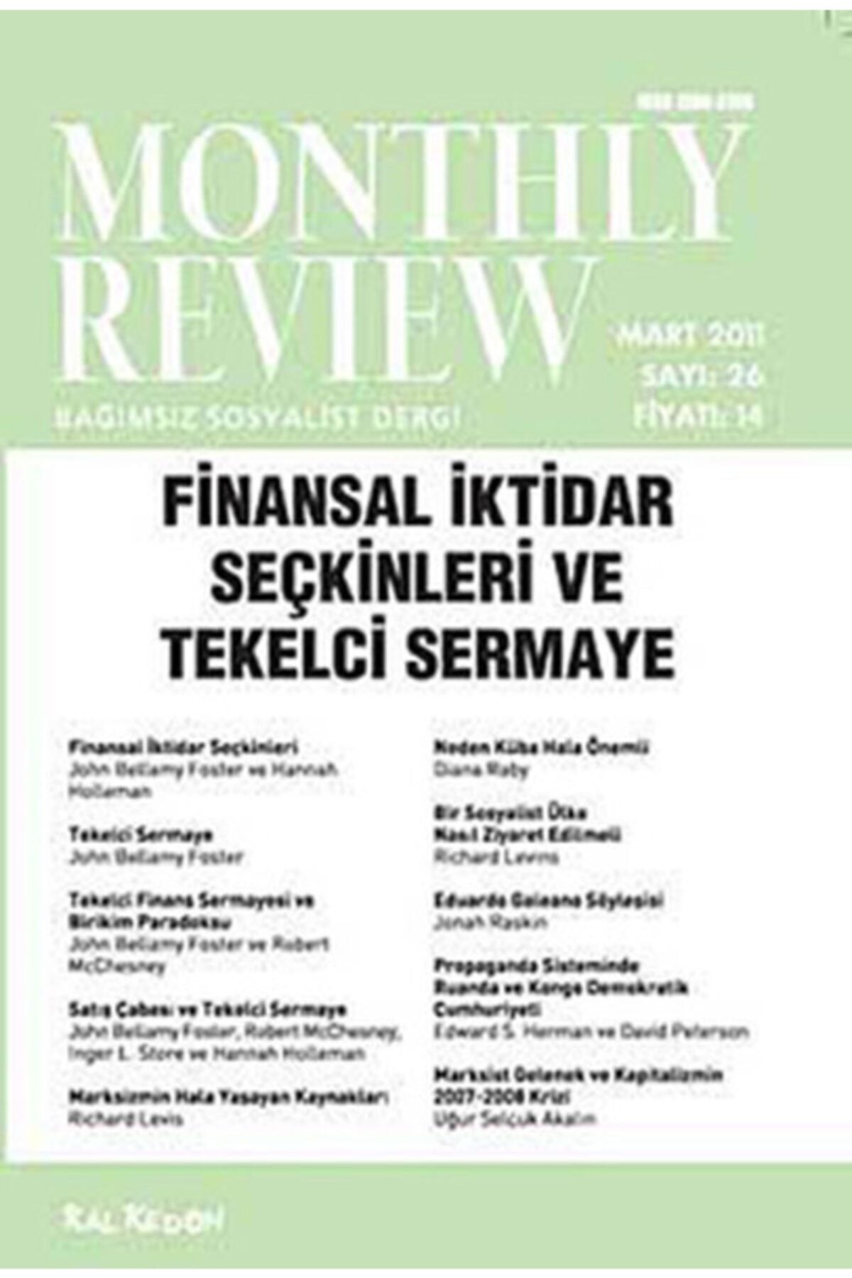 Kalkedon Monthly Review Sayı - 26