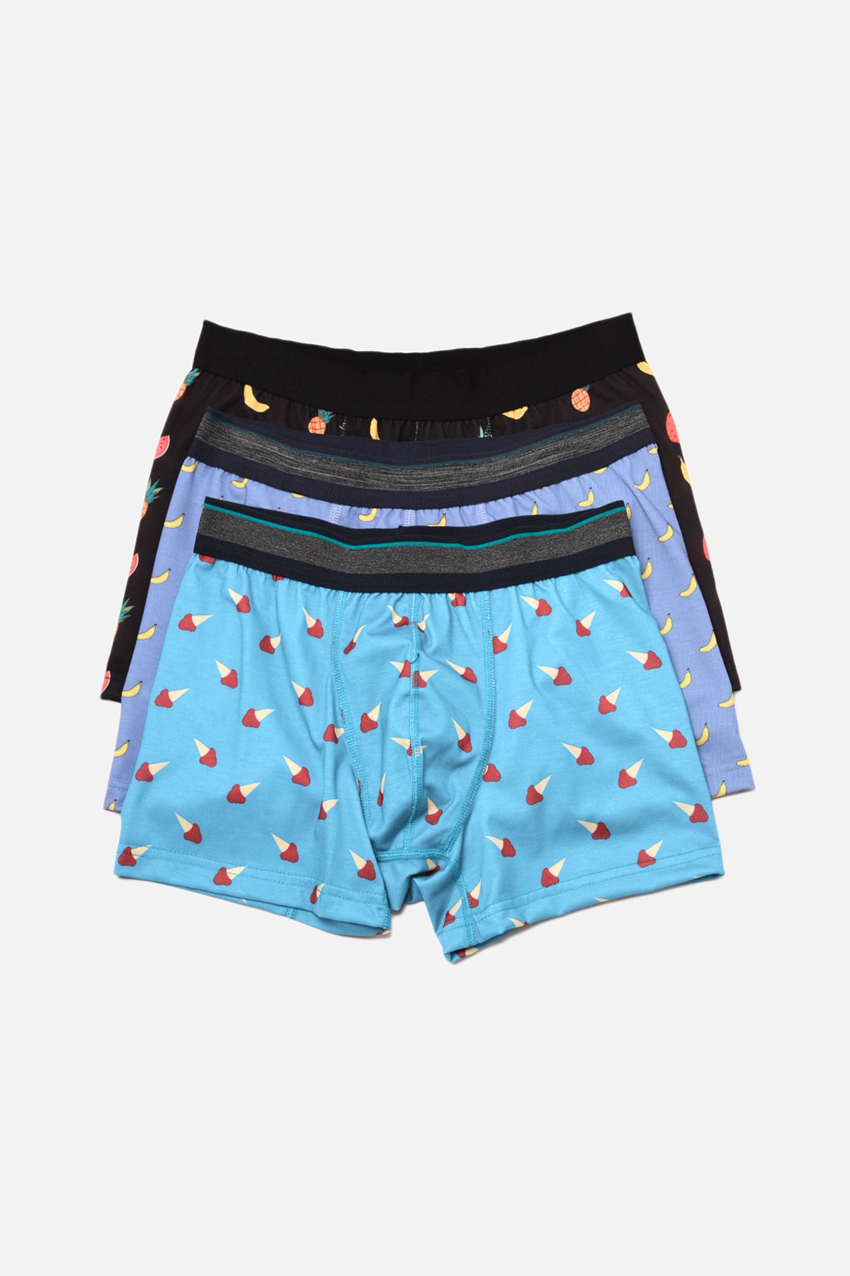 TRENDYOL MAN Çok Renkli Erkek 3'lü Paket Boxer TMNAW22BX0056
