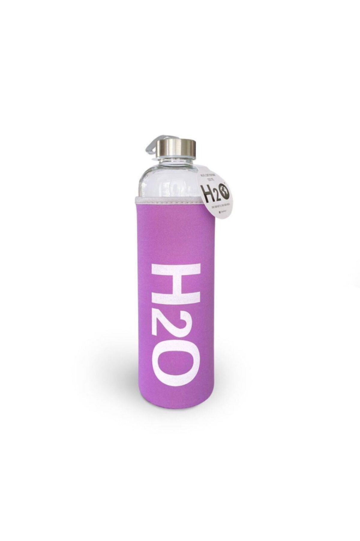 Tohana H2o Kılıflı Cam Matara 1 Lt Mor Renk