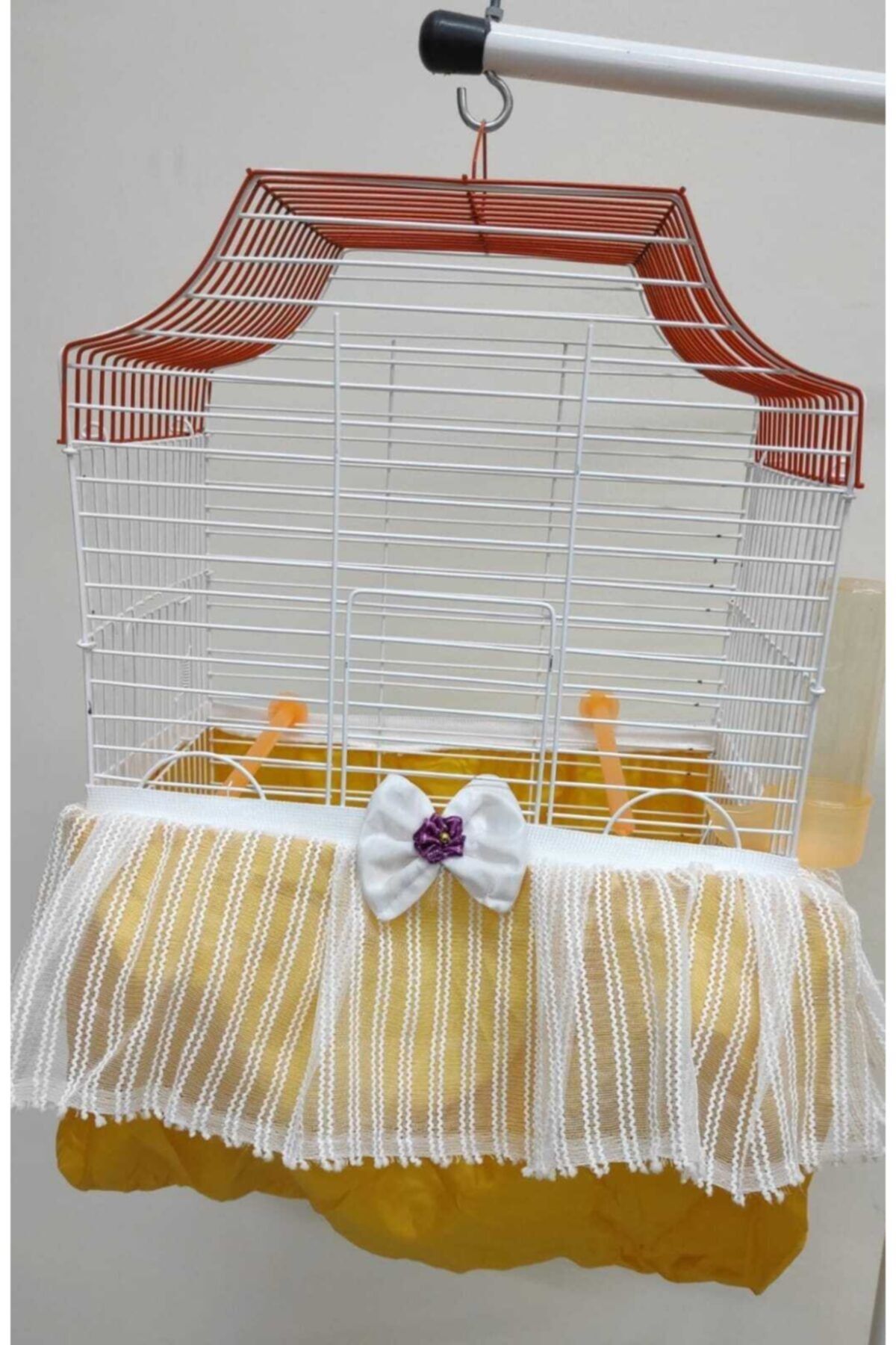 FATİBO Petshop Özel Dikim Kuş Kafes Tülü Sarı L