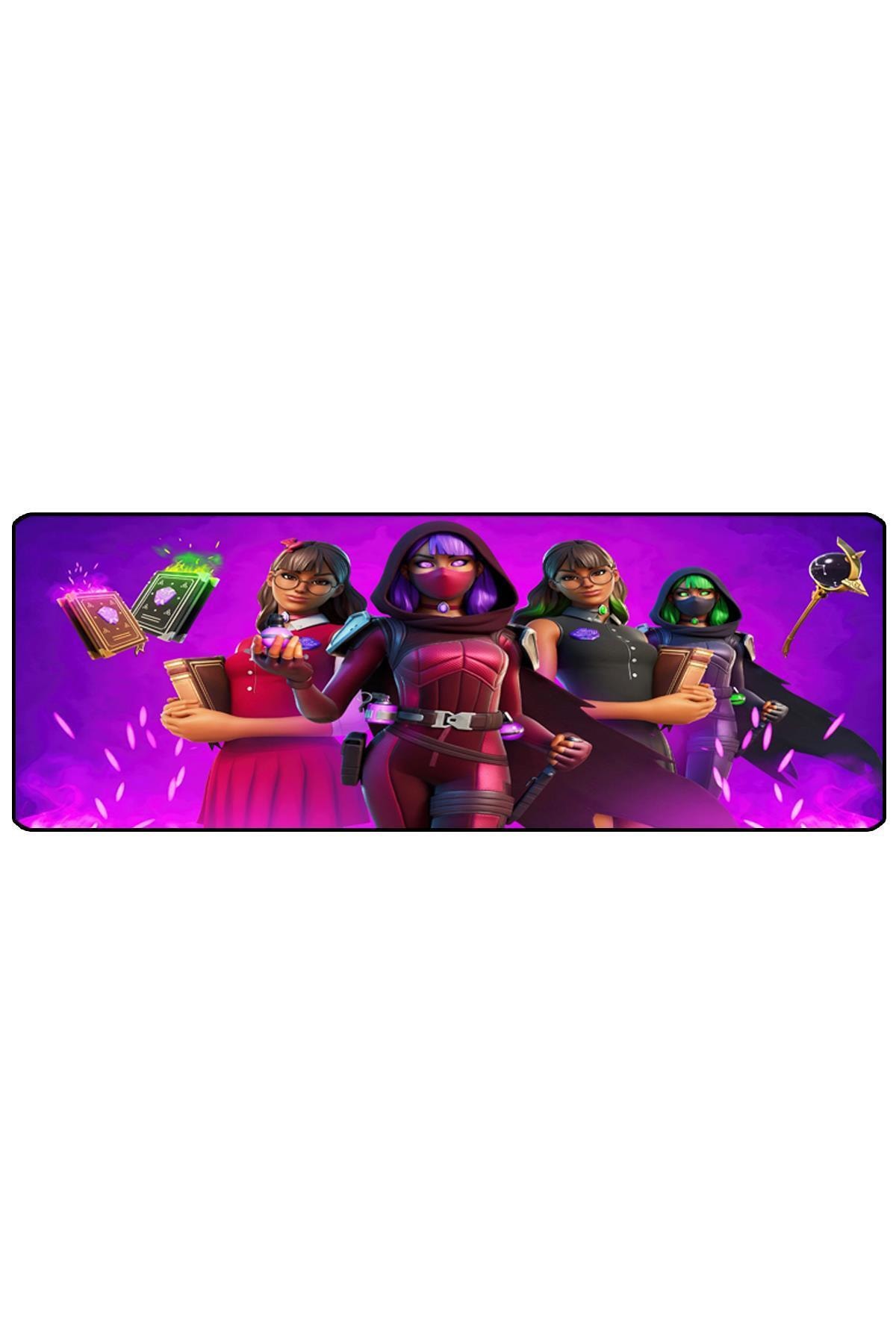 Gamingpadci 70x30 Cm Fortnite Girls Dikişli Kaydırmaz Taban Speed Ver. Mouse Pad Oyuncu Gaming
