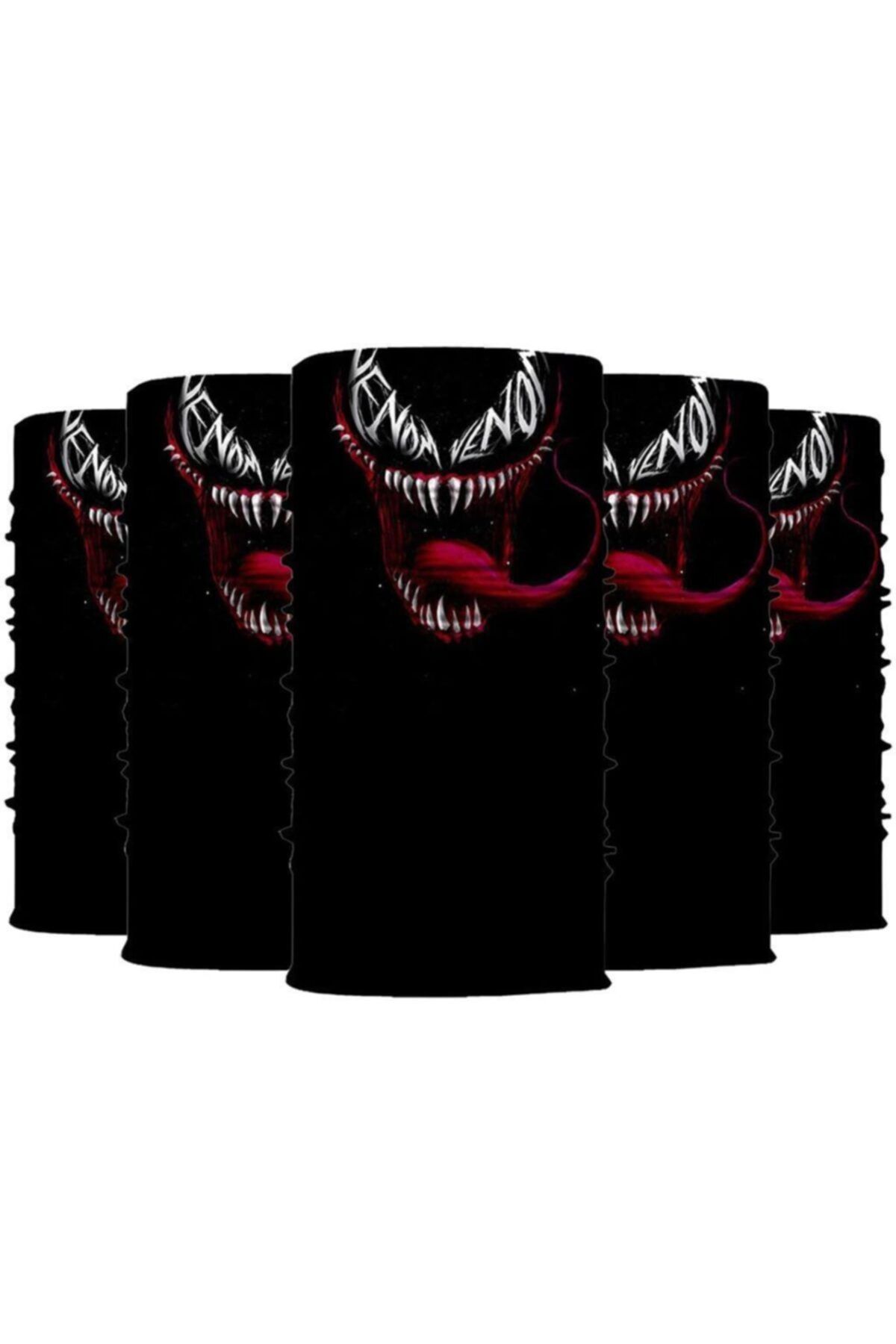 Knmaster Venom Buff Bandana Boyunluk Maske Saç Bandı 5'li Paket